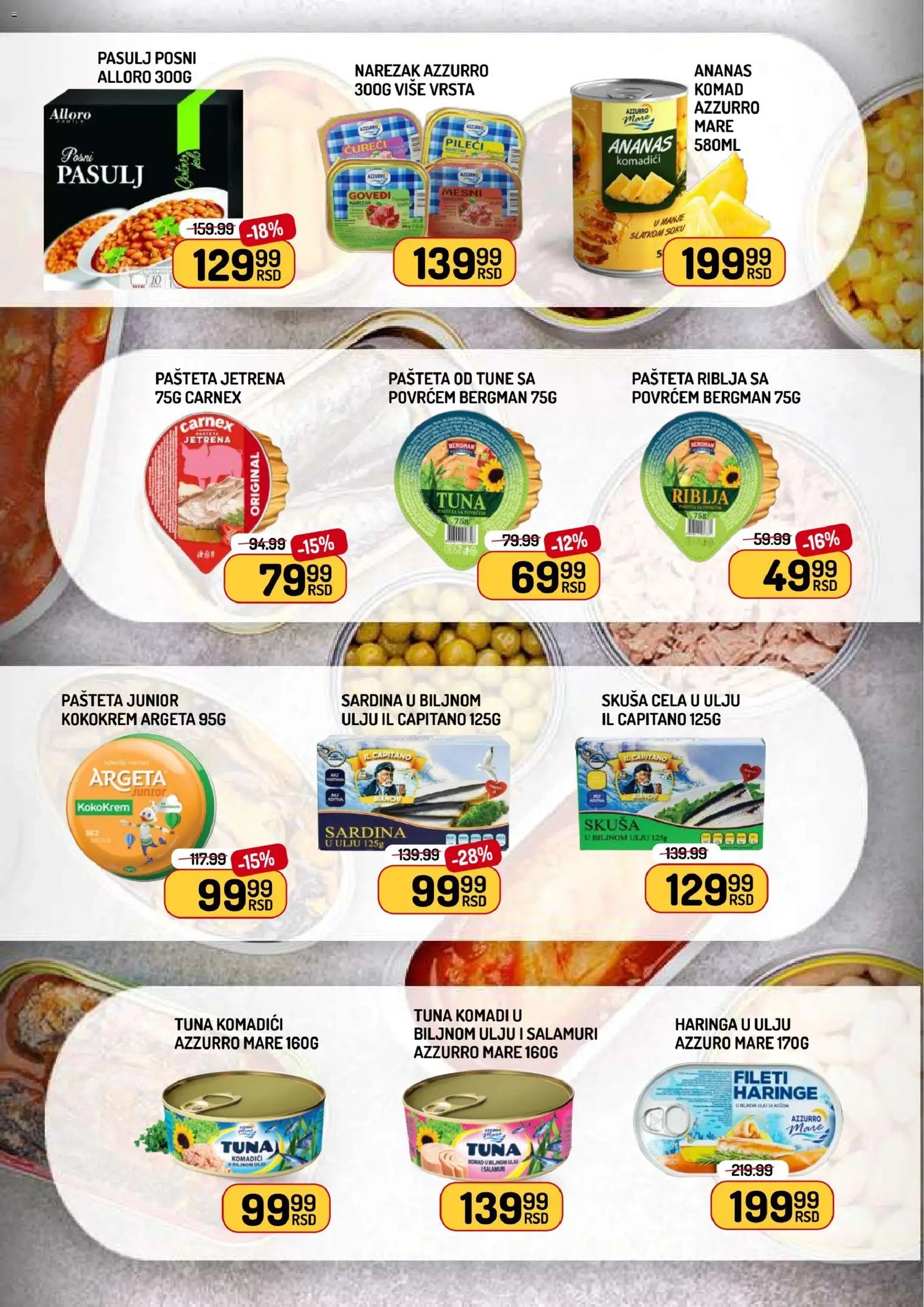 Aman katalog - važi od 20.03.2026 | Strana: 4 | Proizvode: Ananas, Pasulj, Pašteta, Sardina
