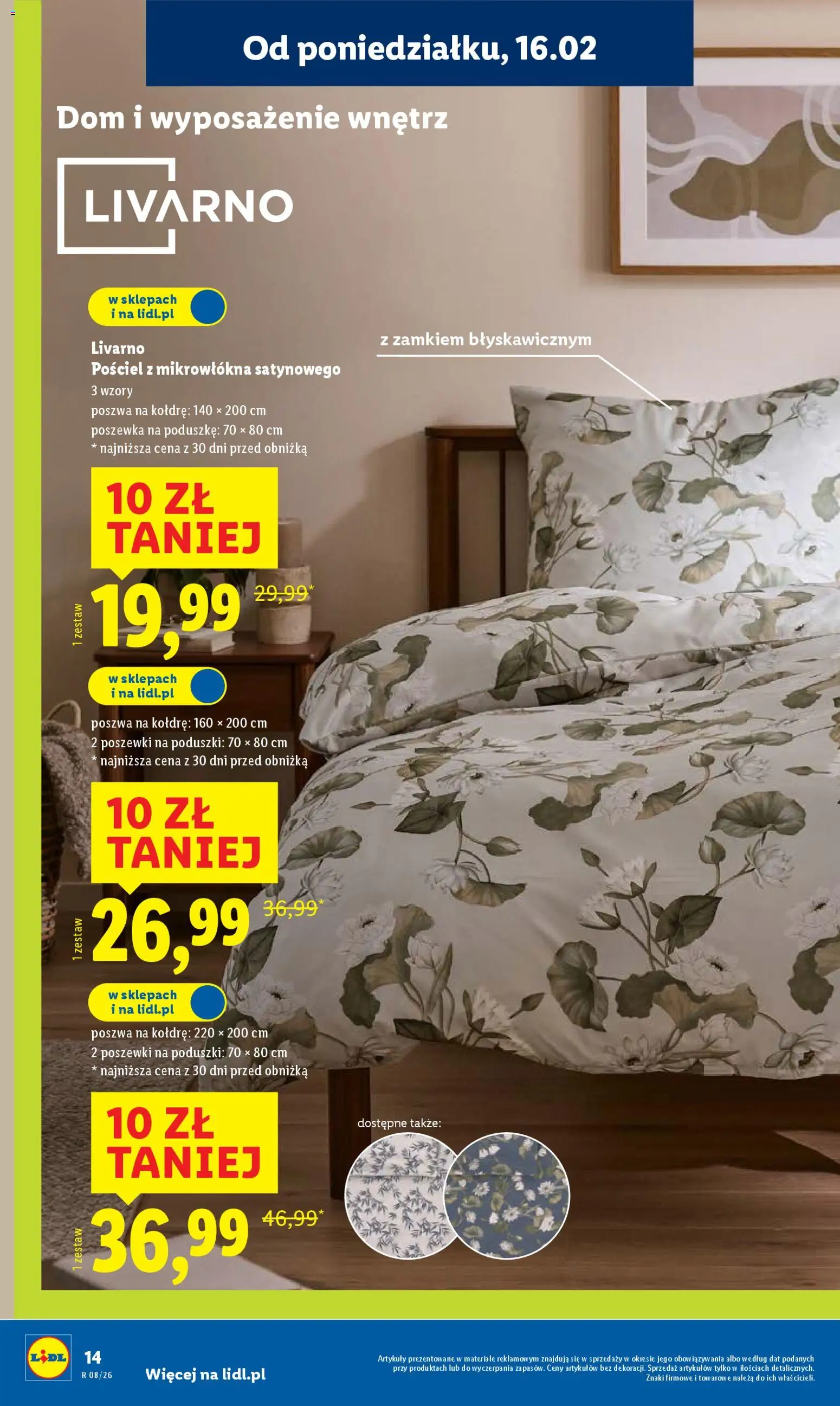 Lidl Gazetka od 16.02.2026 | Strona: 14 | Produkty: Pościel