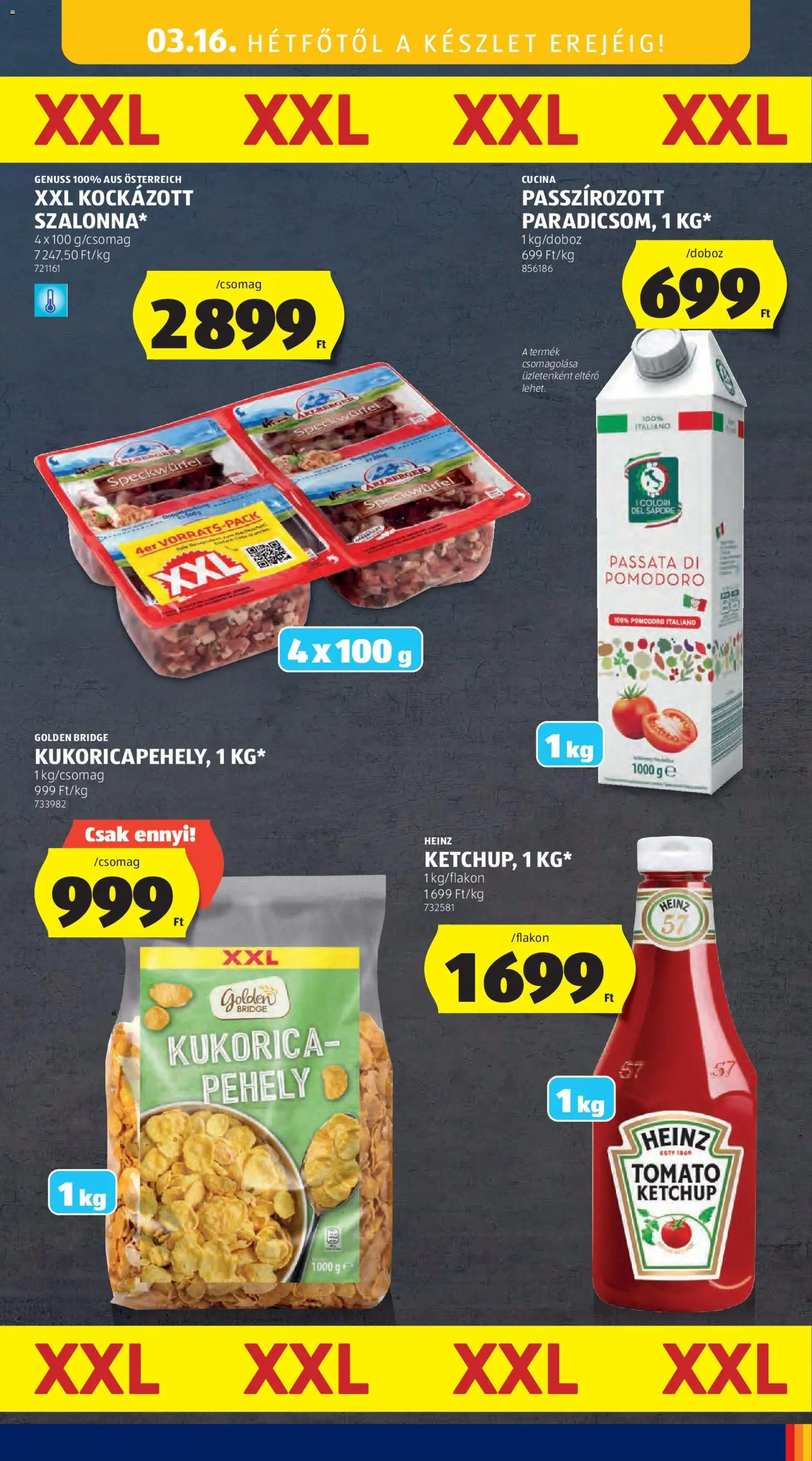 Aldi akciós ujság - amely érvényes a következő dátumtól: 12.03.2026 | Oldal: 73 | Termékek: Bacon, Ketchup, Pehely