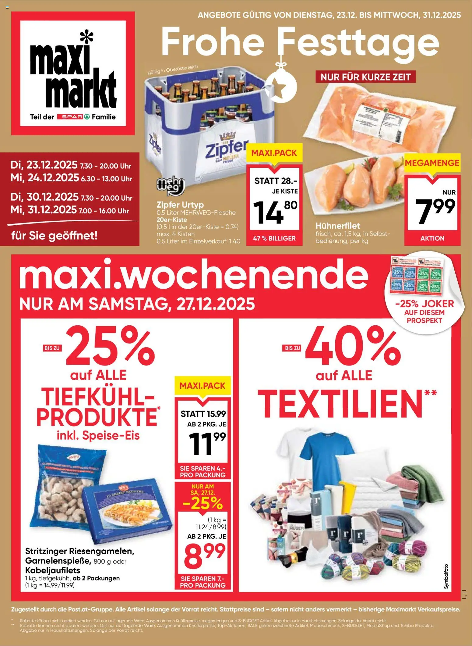 Maximarkt Flugblatt gültig ab 23.12.2025 | Seite: 1 | Produkte: Uhr