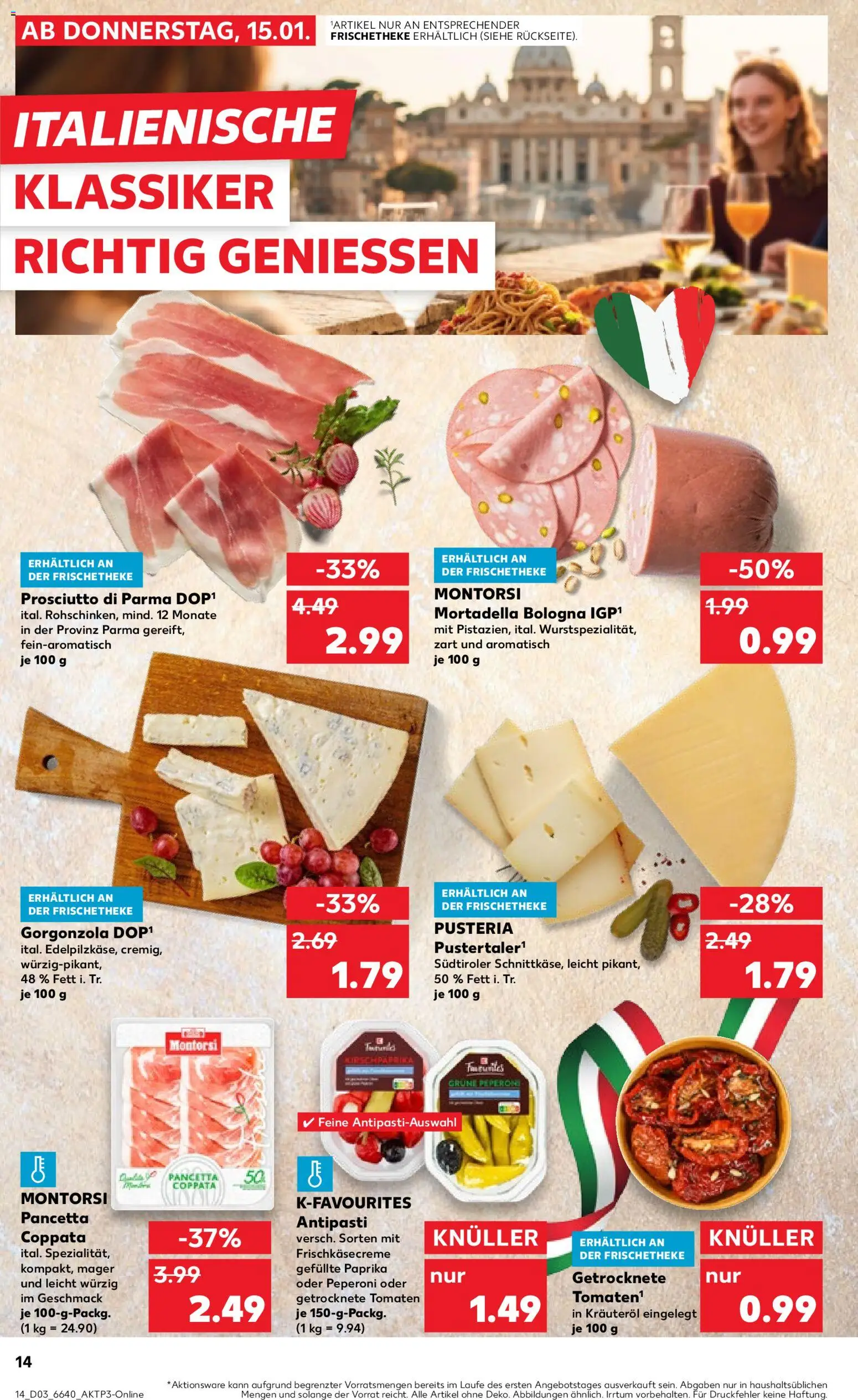 Kaufland prospekt Speyer	 – gültig ab 15.01.2026 | Seite: 14 | Produkte: Tomaten, Paprika