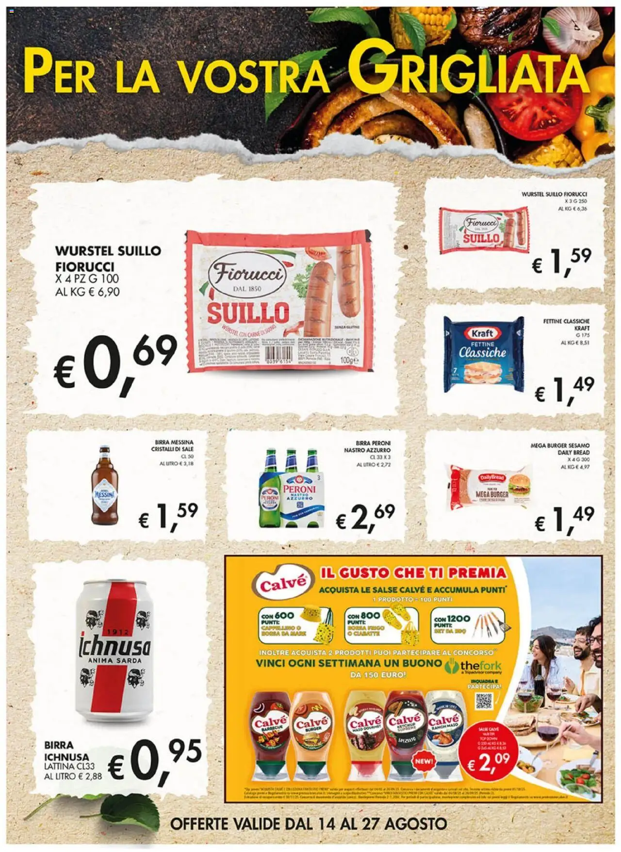 Volantino Coal del 14.08.2025 | Pagina: 9 | Prodotti: Birra, Suino, Ciabatte, Wurstel