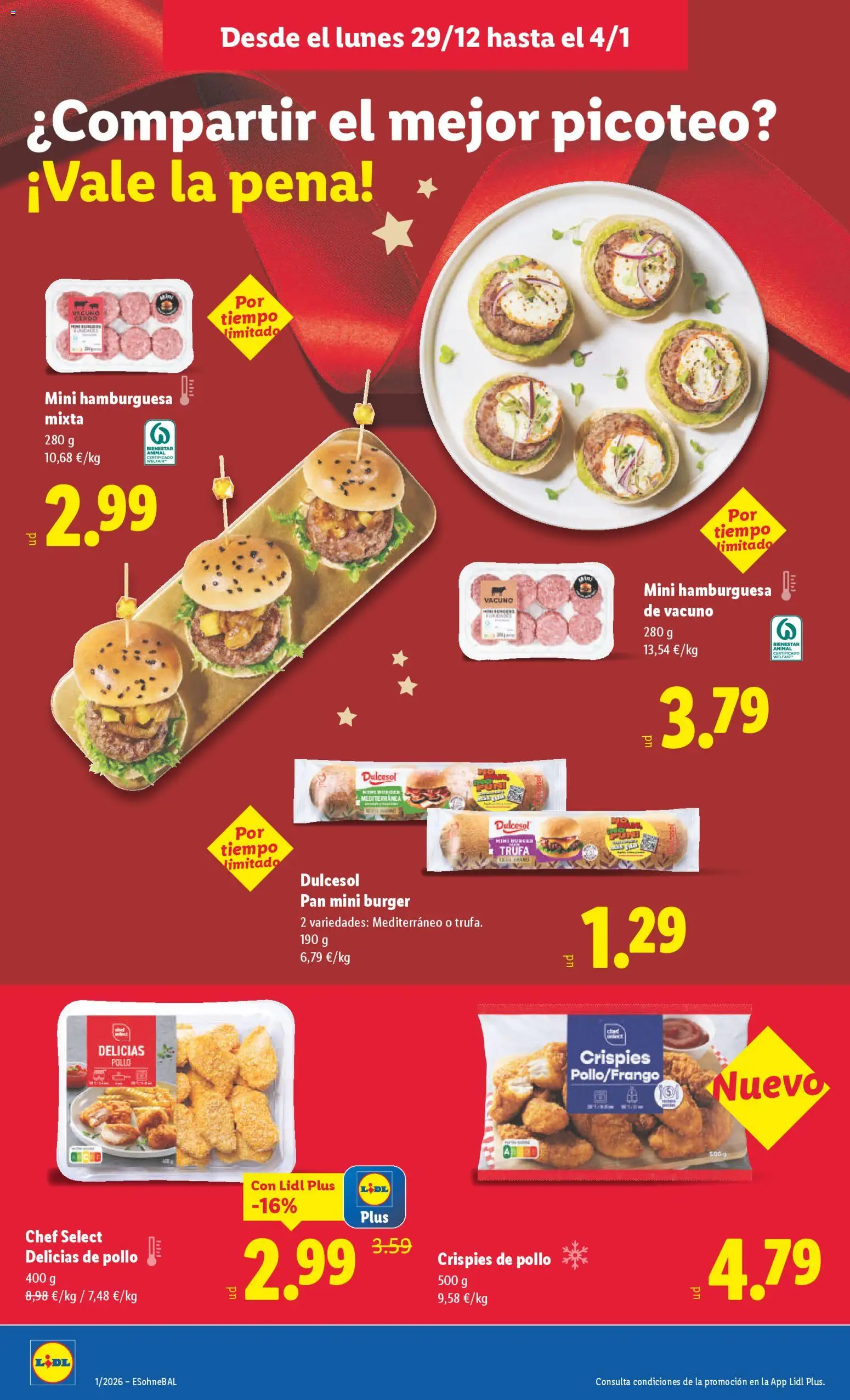 Lidl folleto │ válido desde el 29.12.2025 | Página: 10 | Productos: Pan, Cerdo, Σοκολατούχο γάλα