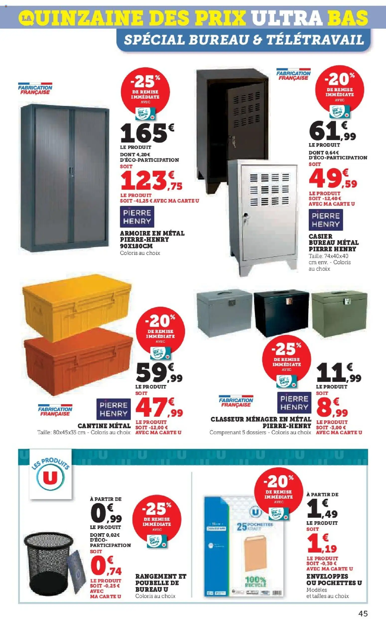 {H1} | Page: 45 | Produits: Poubelle, Bureau, Armoire