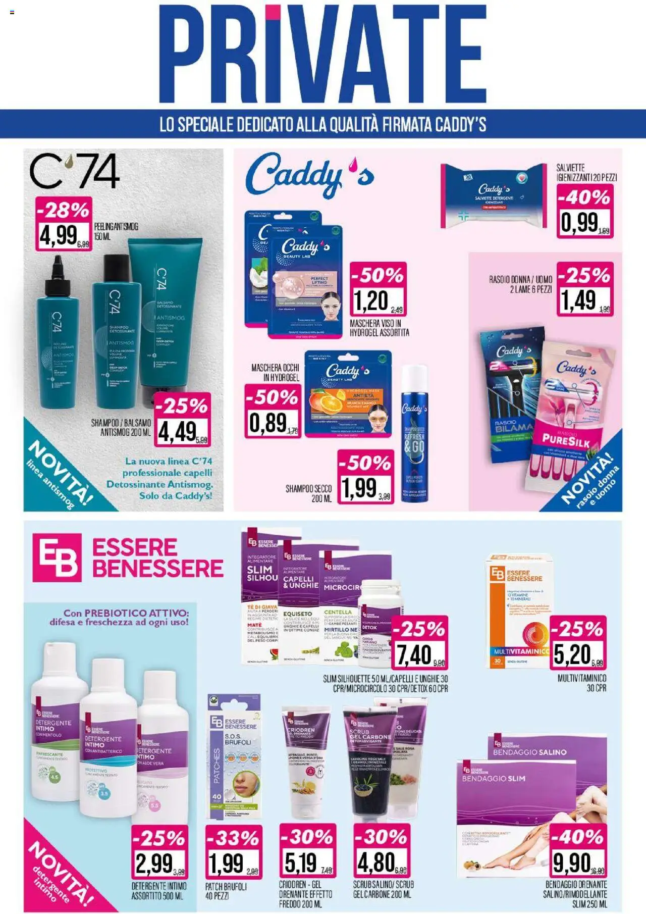 Volantino Caddy's del 11.09.2025 | Pagina: 2 | Prodotti: Salviette igienizzanti, Tè, Scrub, Aloe vera