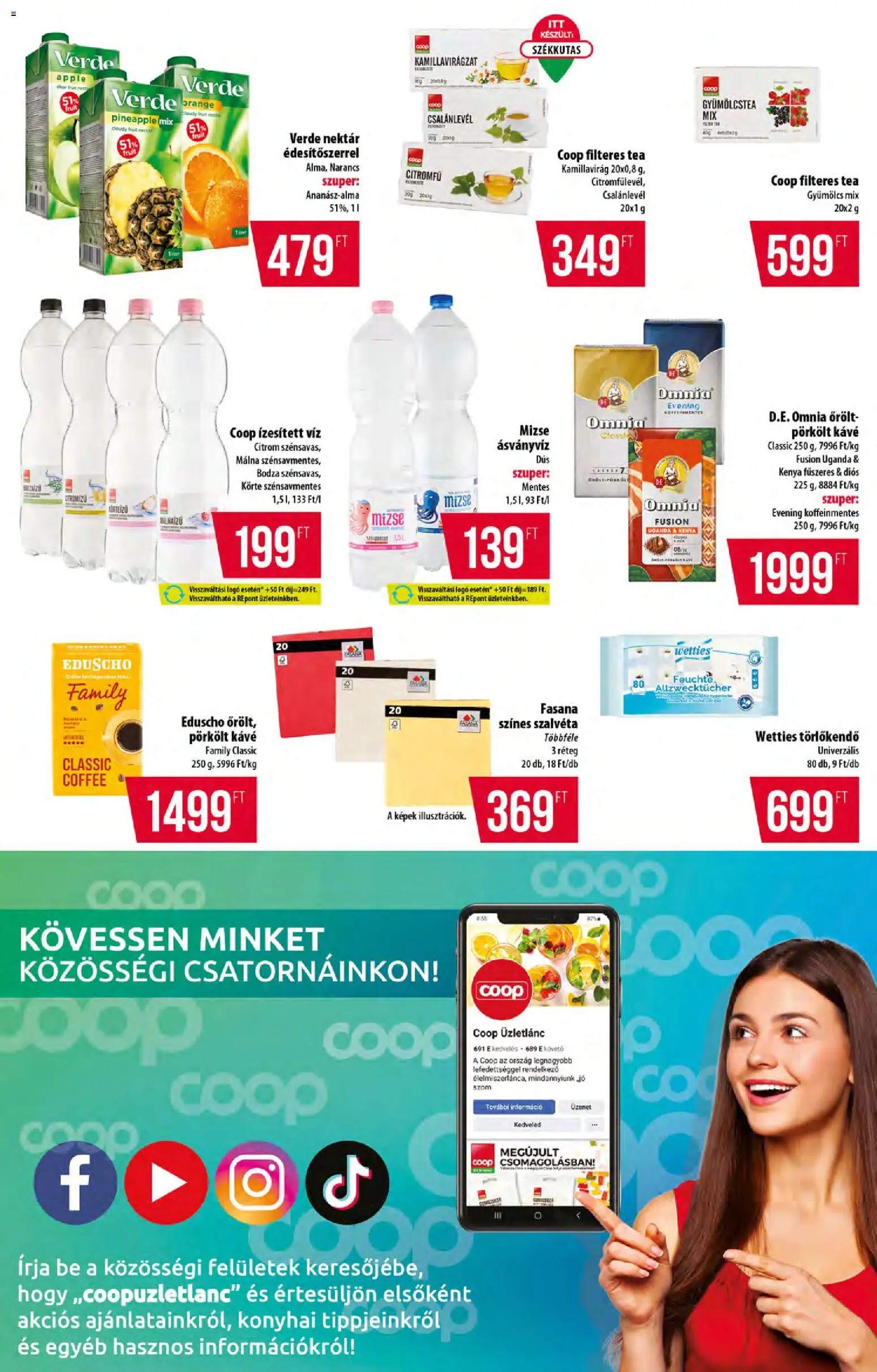 COOP akciós ujság - amely érvényes a következő dátumtól: 05.02.2026 | Oldal: 9 | Termékek: Gyümölcs, Gyümölcstea, Kávé, Tea