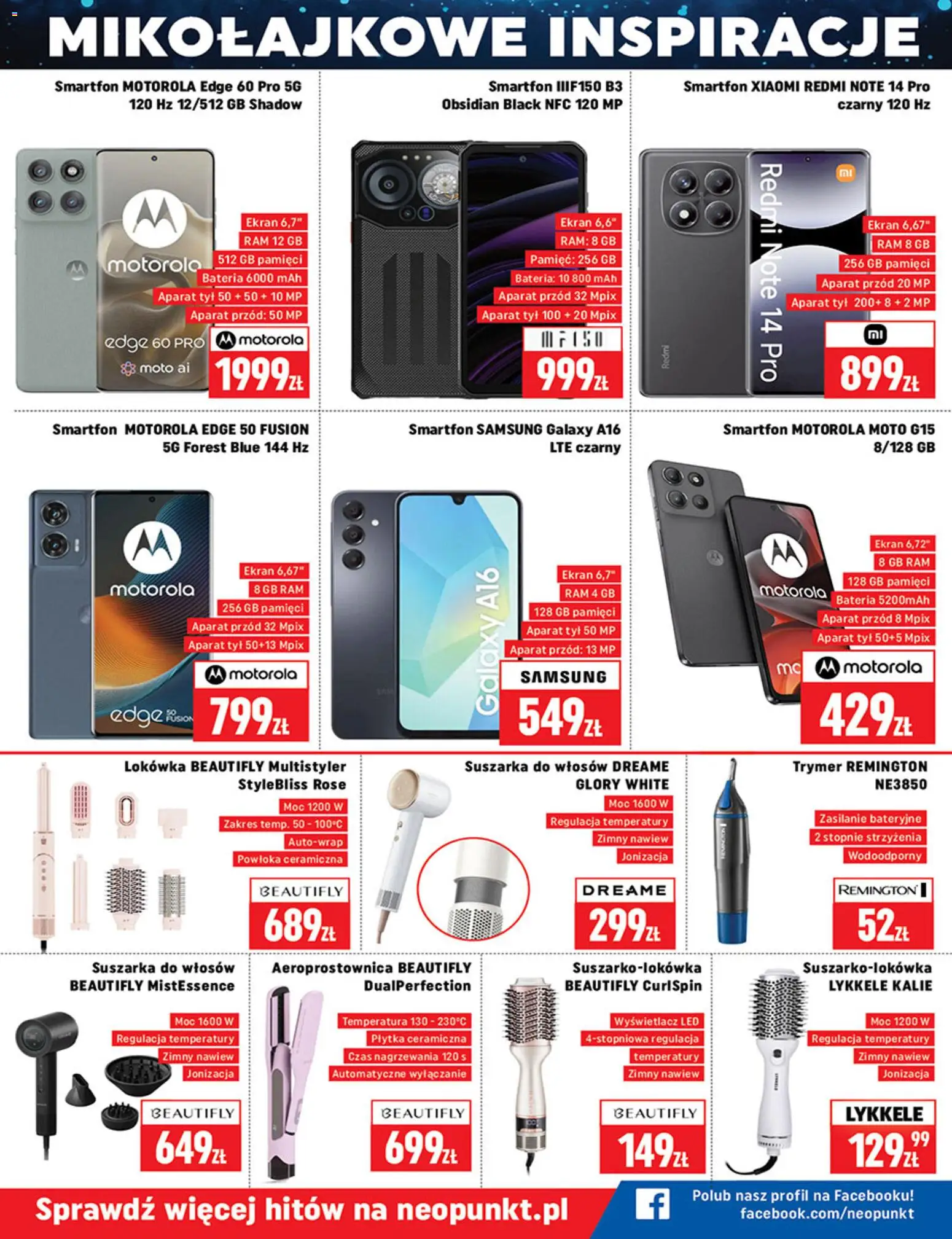 Neopunkt Black Friday od 24.11.2025 | Strona: 3 | Produkty: Smartfon, Suszarka, Lokówka, Suszarka do włosów