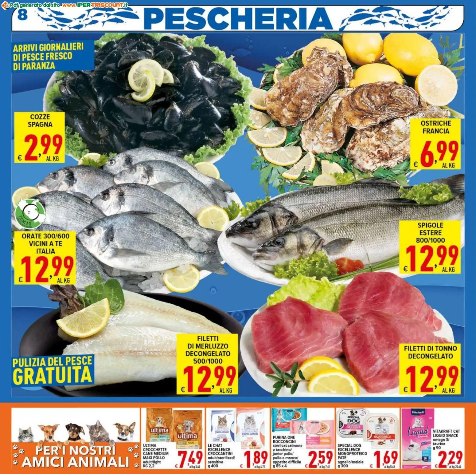 Volantino Ipertriscount del 27.12.2025 | Pagina: 8 | Prodotti: Tè, Cozze, Crocchette, Crocchette cane