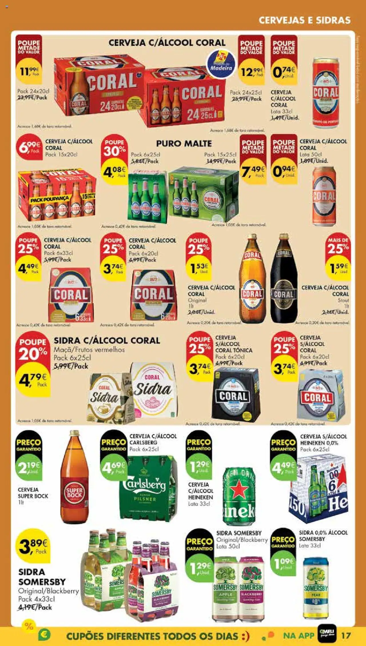 Pingo Doce Poupe Esta Semana Madeira │ válido de 05.08.2025 | Página: 17 | Produtos: Super bock, Cerveja, Somersby