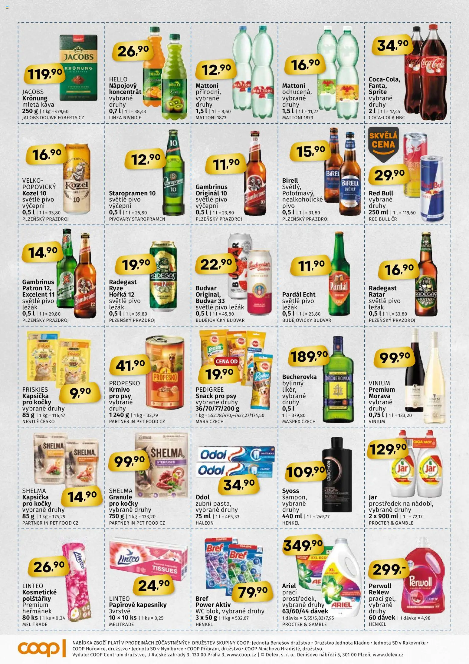 Coop leták - Středočeský region od 03.12.2025 | Strana: 3 | Produkty: Mattoni, Coca cola, Kozel, Douwe Egberts