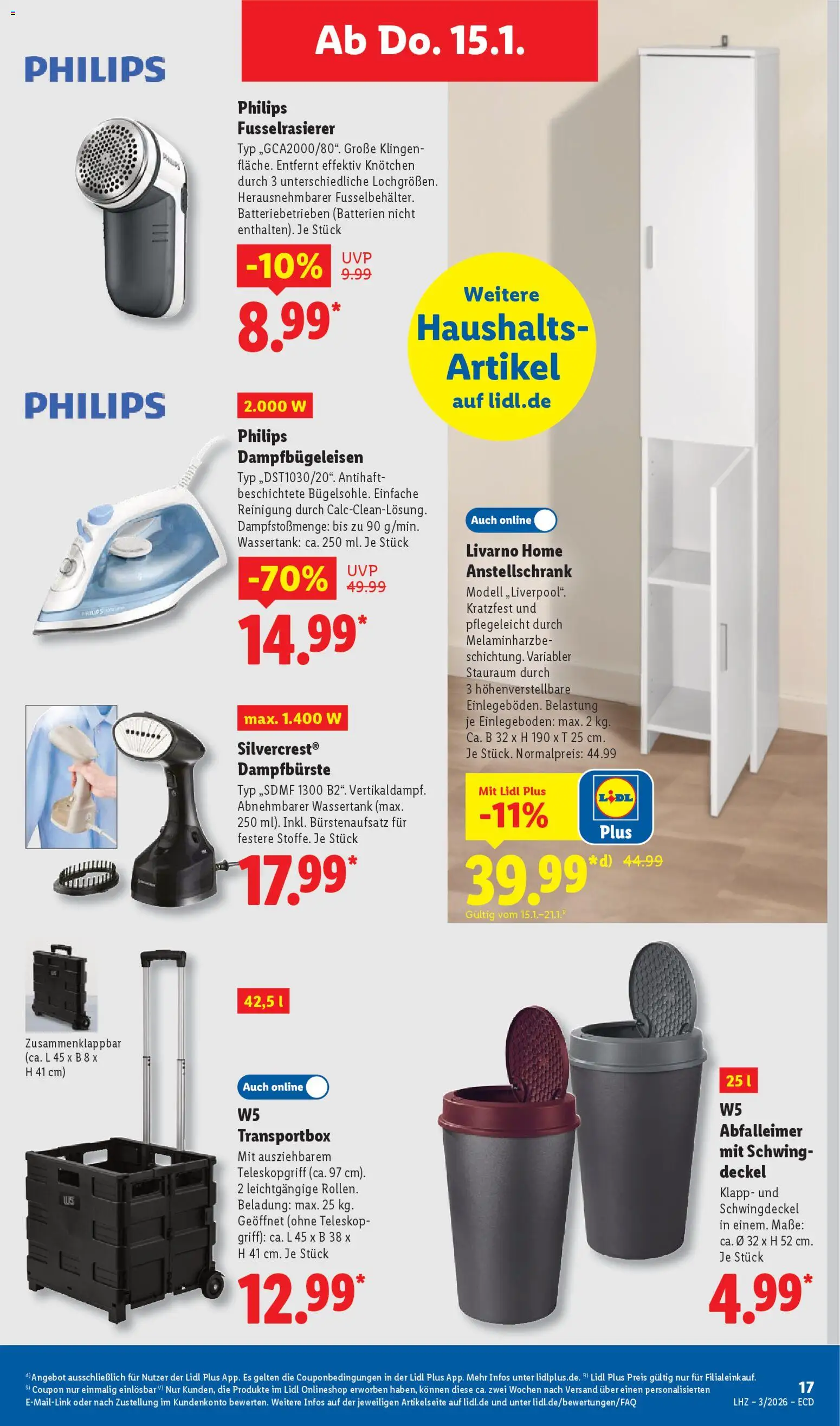 Lidl - Prospekt – gültig ab 12.01.2026 | Seite: 35 | Produkte: Philips, Batterien, Abfalleimer