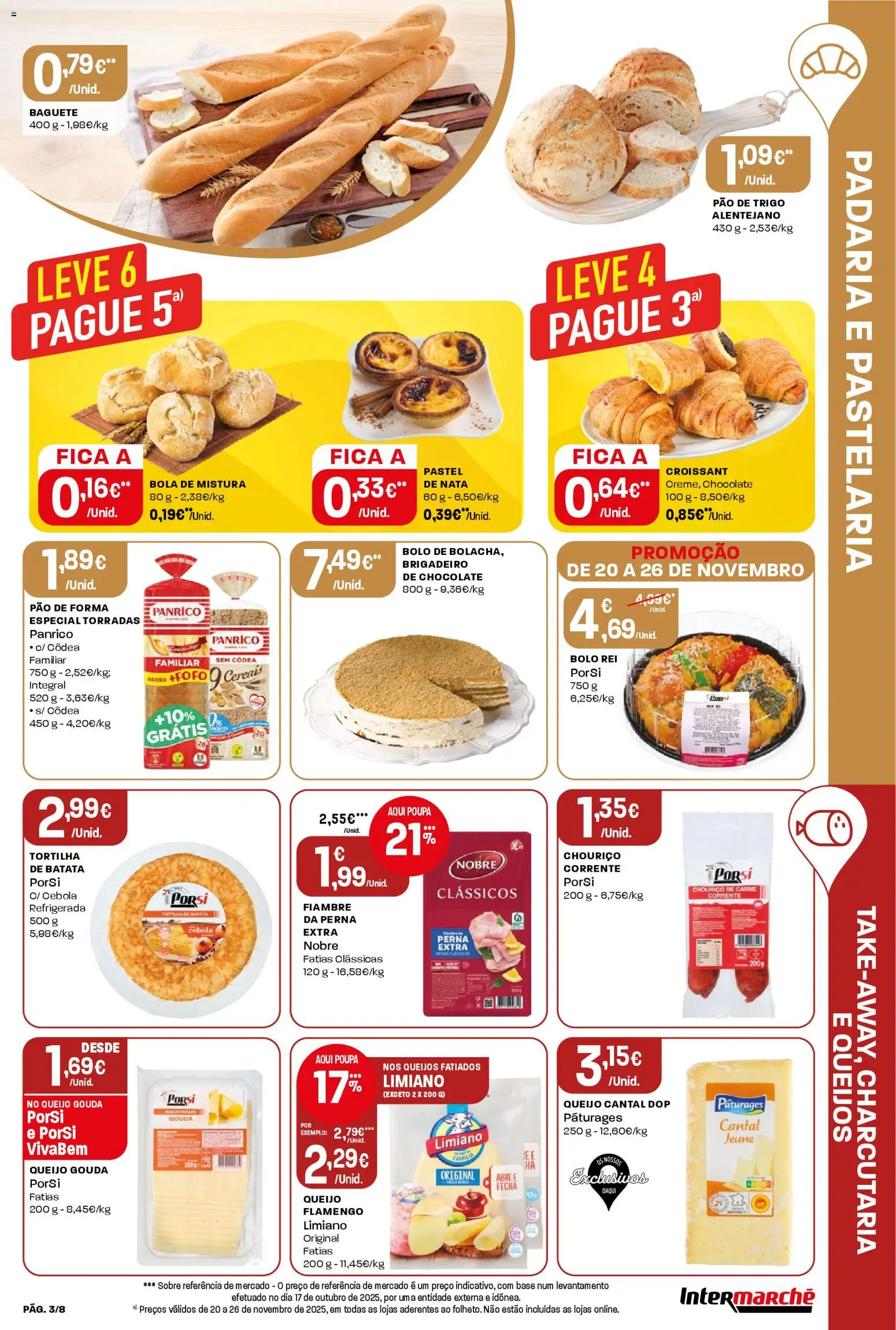 Intermarché Folheto Mini │ válido de 20.11.2025 | Página: 3 | Produtos: Pão de forma, Padaria, Queijo, Nata