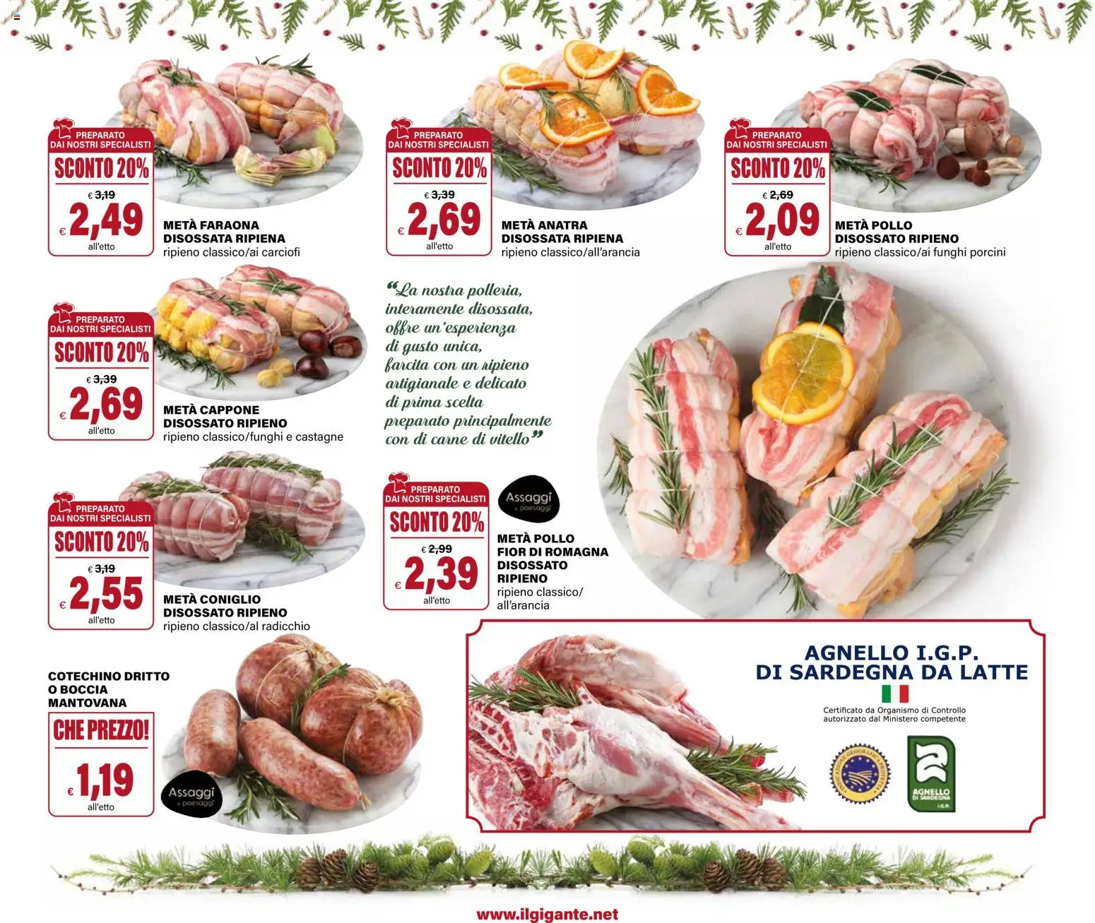 Volantino Il Gigante del 15.12.2025 | Pagina: 3 | Prodotti: Latte, Carciofi, Agnello, Cotechino