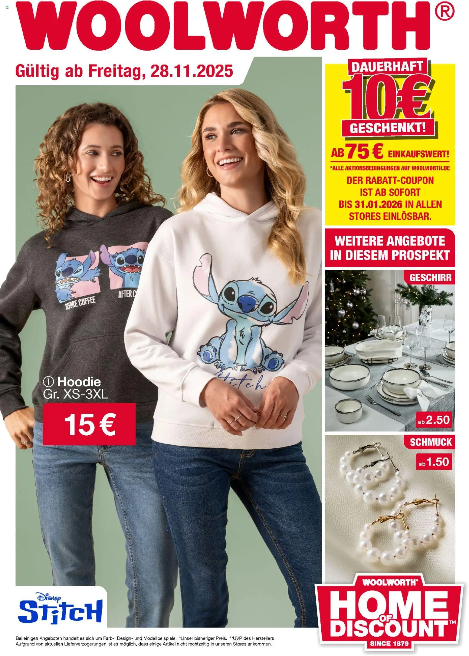 Woolworth Prospekt 	 – gültig ab 28.11.2025 | Seite: 1 | Produkte: Hoodie