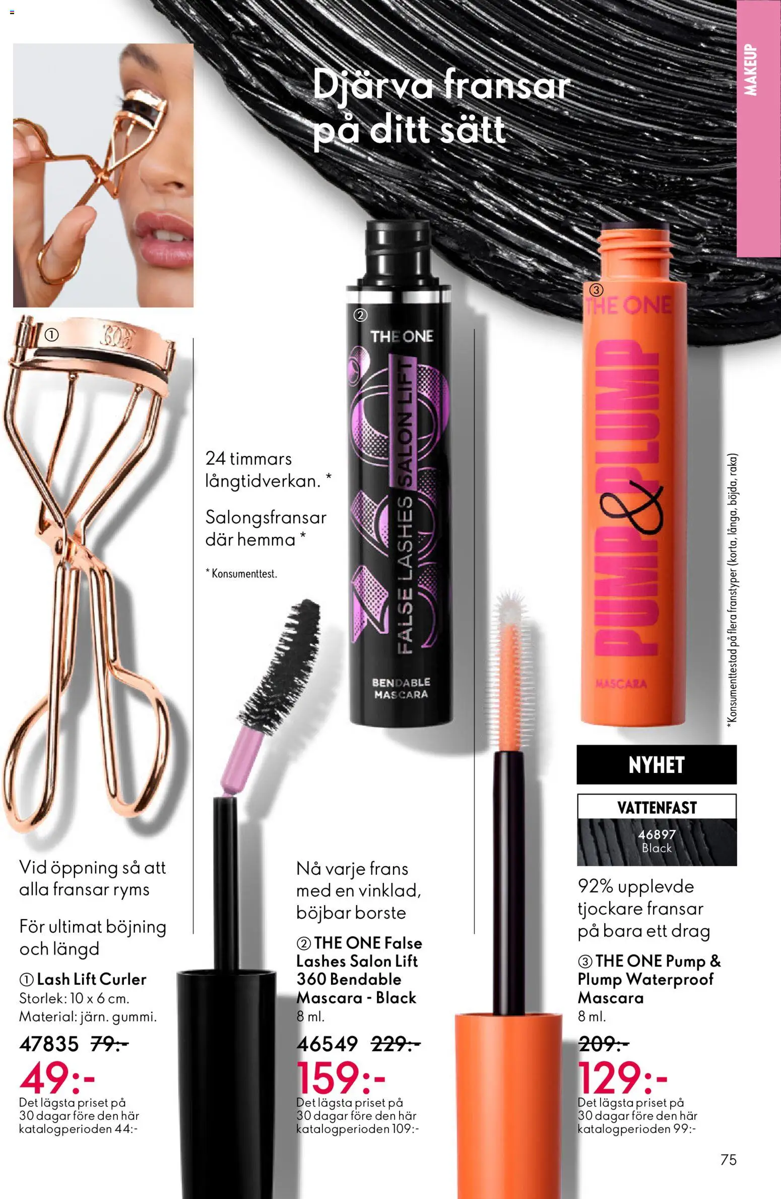 Oriflame reklamblad aktuell från 28.01.2026 | Sida: 75 | Produkter: Mascara, Pump