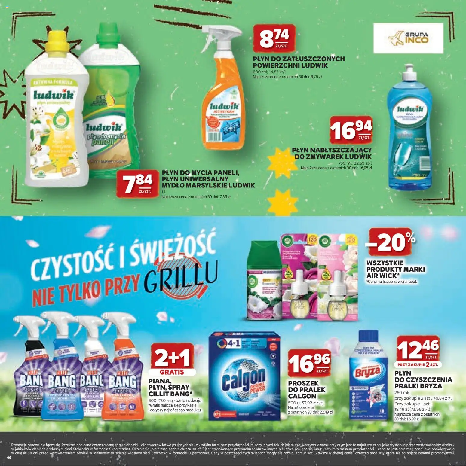 Stokrotka gazetka - Grill od 23.04.2026 | Strona: 46 | Produkty: Calgon, Stokrotka, Mydło