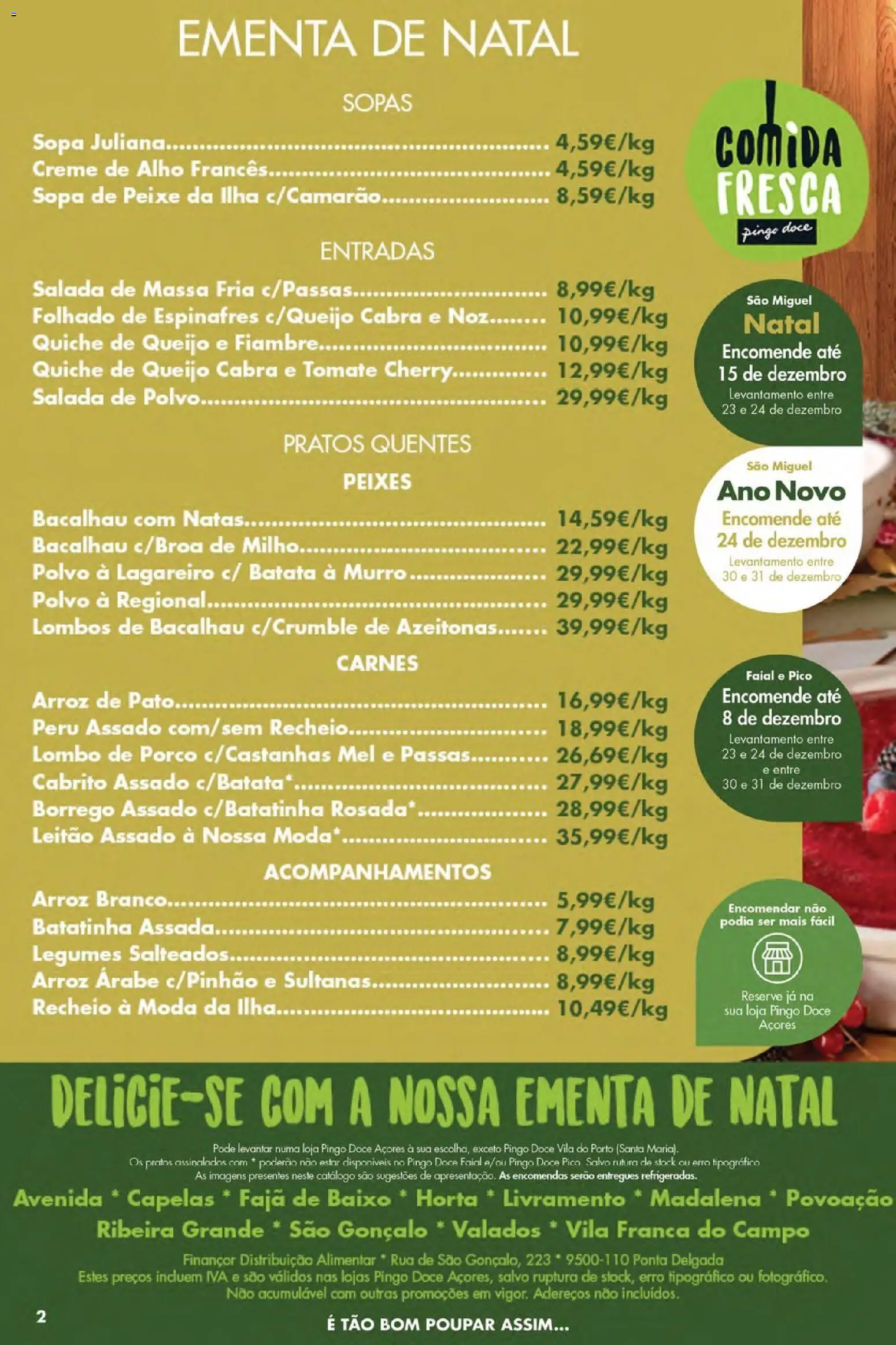 Pingo Doce Poupe Esta Semana Açores │ válido de 20.11.2025 | Página: 2 | Produtos: Peru, Queijo, Mel, Natas