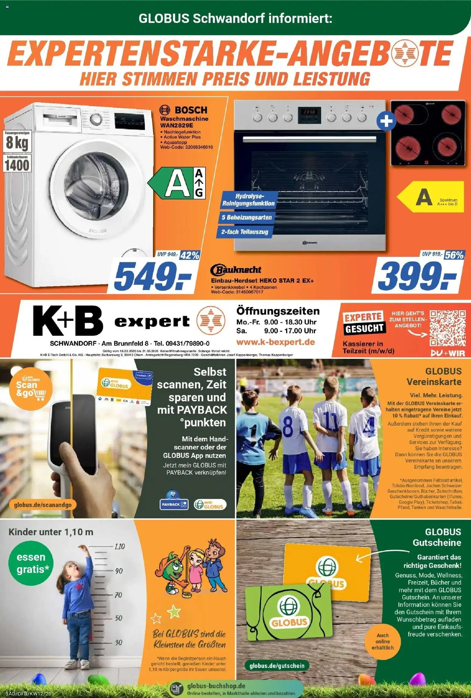 Globus prospekt Schwandorf	 – gültig ab 15.03.2026 | Seite: 28 | Produkte: Bosch, Waschmaschine, Uhr