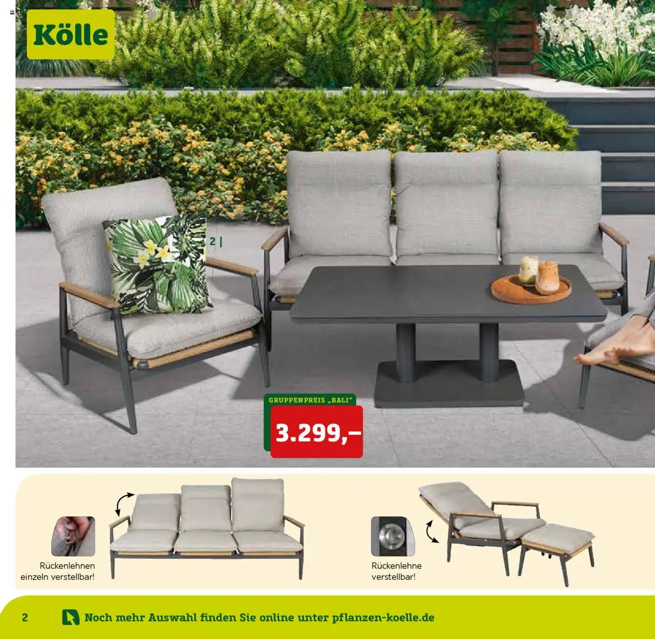 Pflanzen-Kölle Gartenmöbel Katalog 2025 – gültig ab 22.01.2025 | Seite: 2