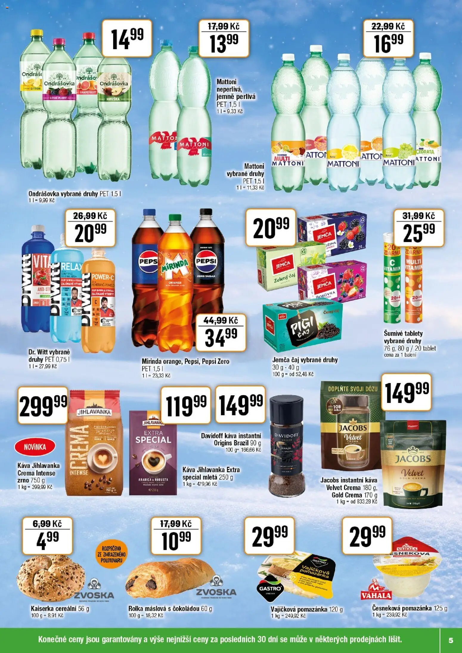 Tempo leták - Tuty od 11.02.2026 | Strana: 5 | Produkty: Mattoni, Ondrášovka, Káva, Pomazánka
