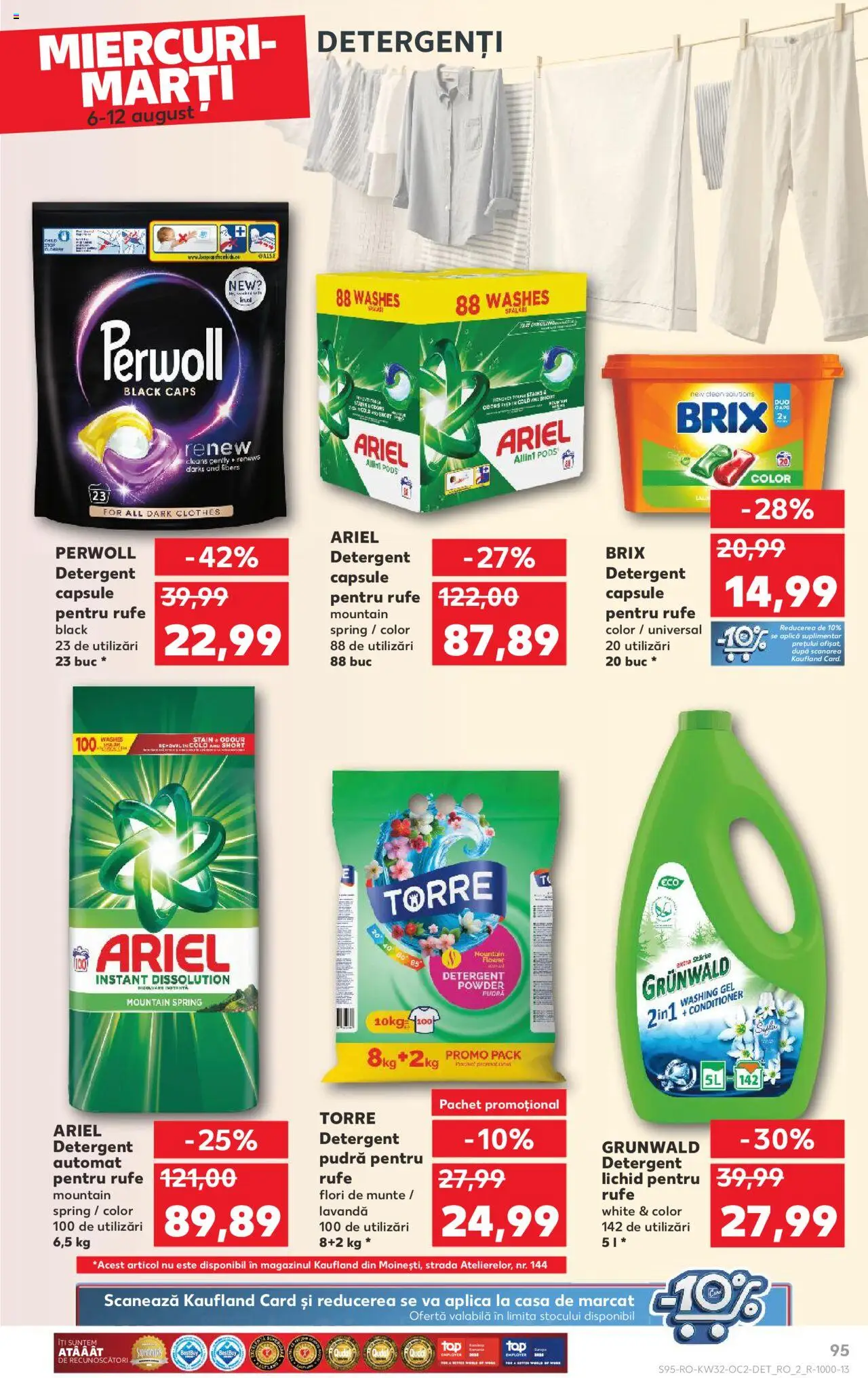 Catalog Kaufland - Tulcea – valabil de la 06.08.2025 | Pagină: 95 | Produse: Kedi Ödül Oyuncakları, Pudră, Detergent