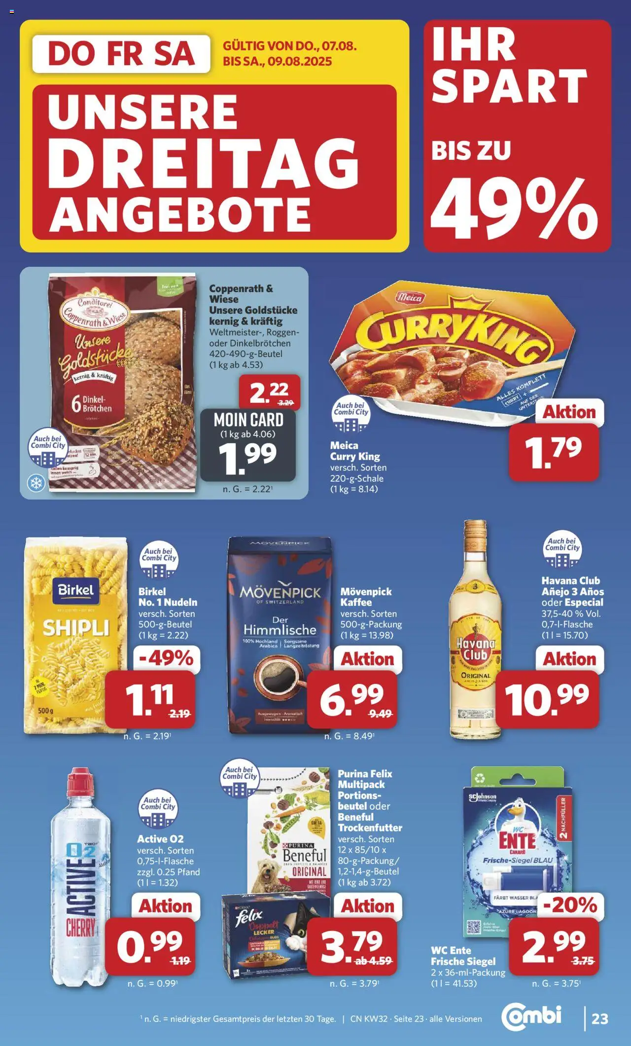 Combi Prospekt 	 - gültig ab dem 03.08.2025 | Seite: 28 | Produkte: Havana club, Kaffee, Wasser, Ente