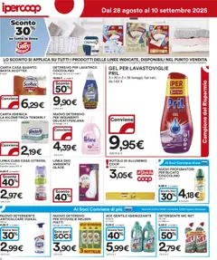 Volantino Ipercoop del 28.08.2025 | Pagina: 18 | Prodotti: Carta igienica, Detergente, Lavatrice, WC