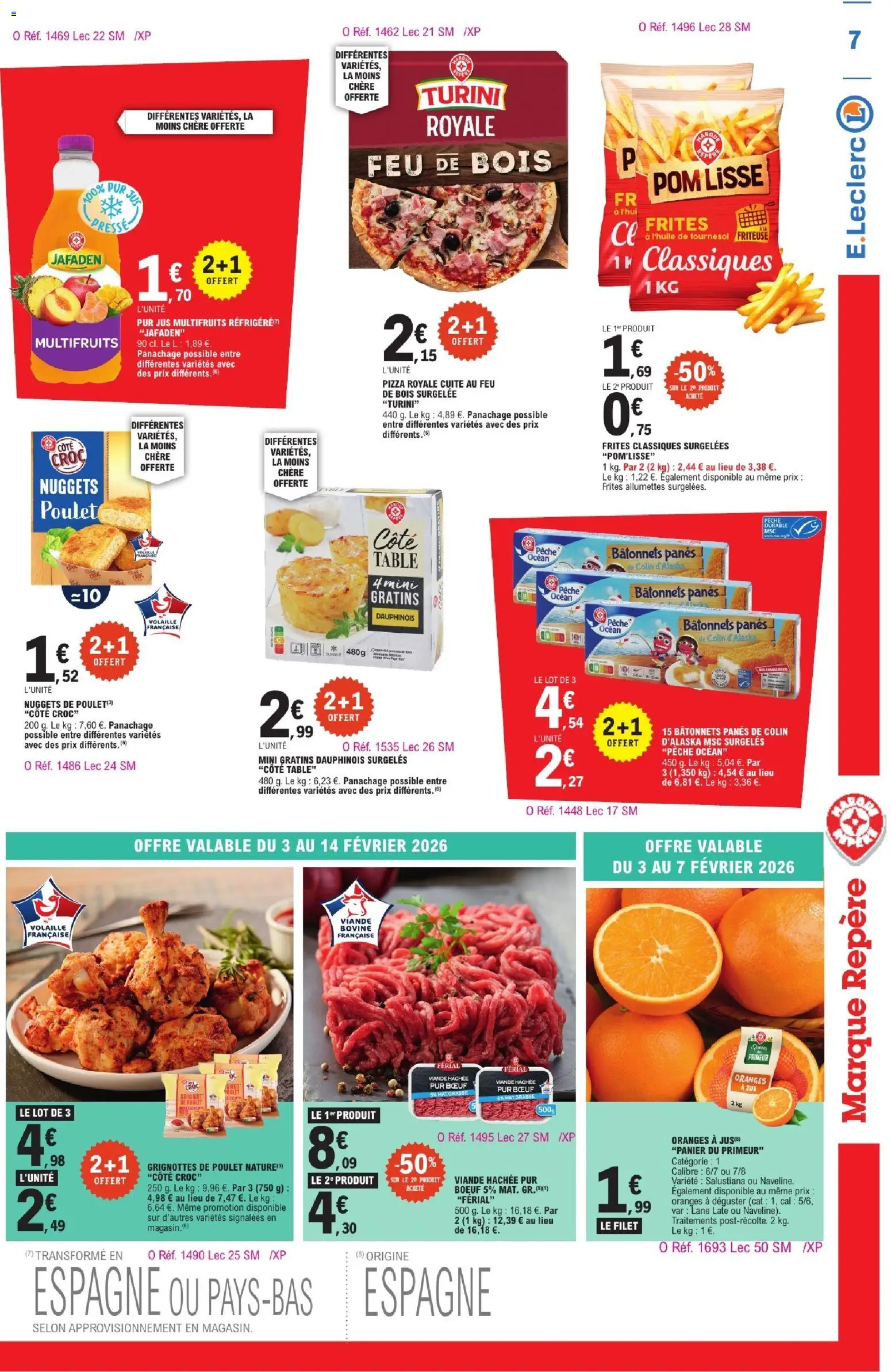 {H1} | Page: 7 | Produits: Volaille, Viande hachée, Viande, Pizza