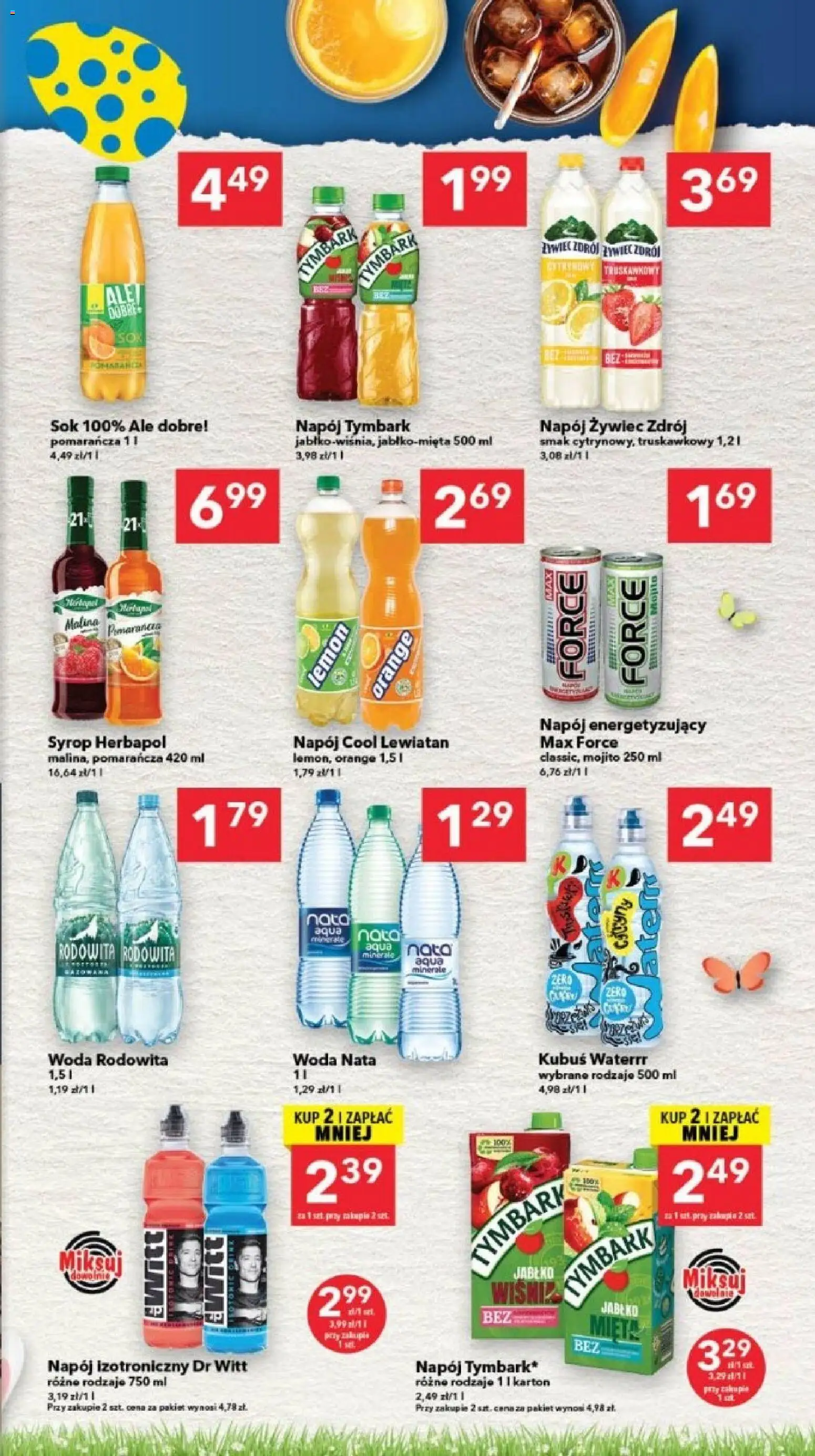 Lewiatan gazetka - Gdańsk od 12.03.2026 | Strona: 13 | Produkty: Syrop, Mięta, Sok, Woda