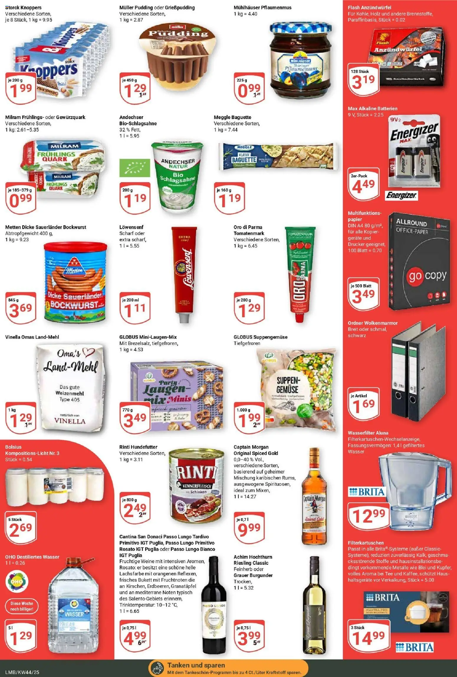 Globus prospekt Limburg	 – gültig ab 26.10.2025 | Seite: 5 | Produkte: Dicke sauerlander bockwurst, Weizenmehl, Oro di parma, Tee