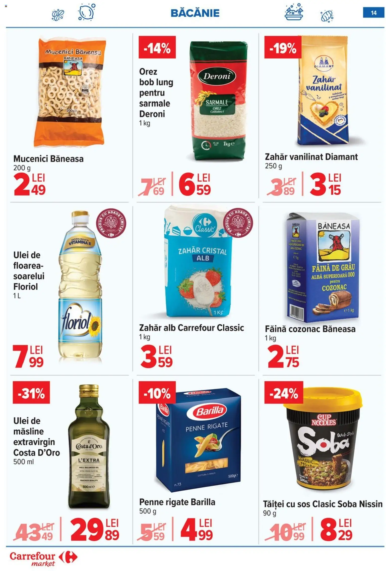 Noul catalog Carrefour – valabil de la 25.02.2026 | Pagină: 15 | Produse: Sobă, Măsline, Ulei, Zahăr