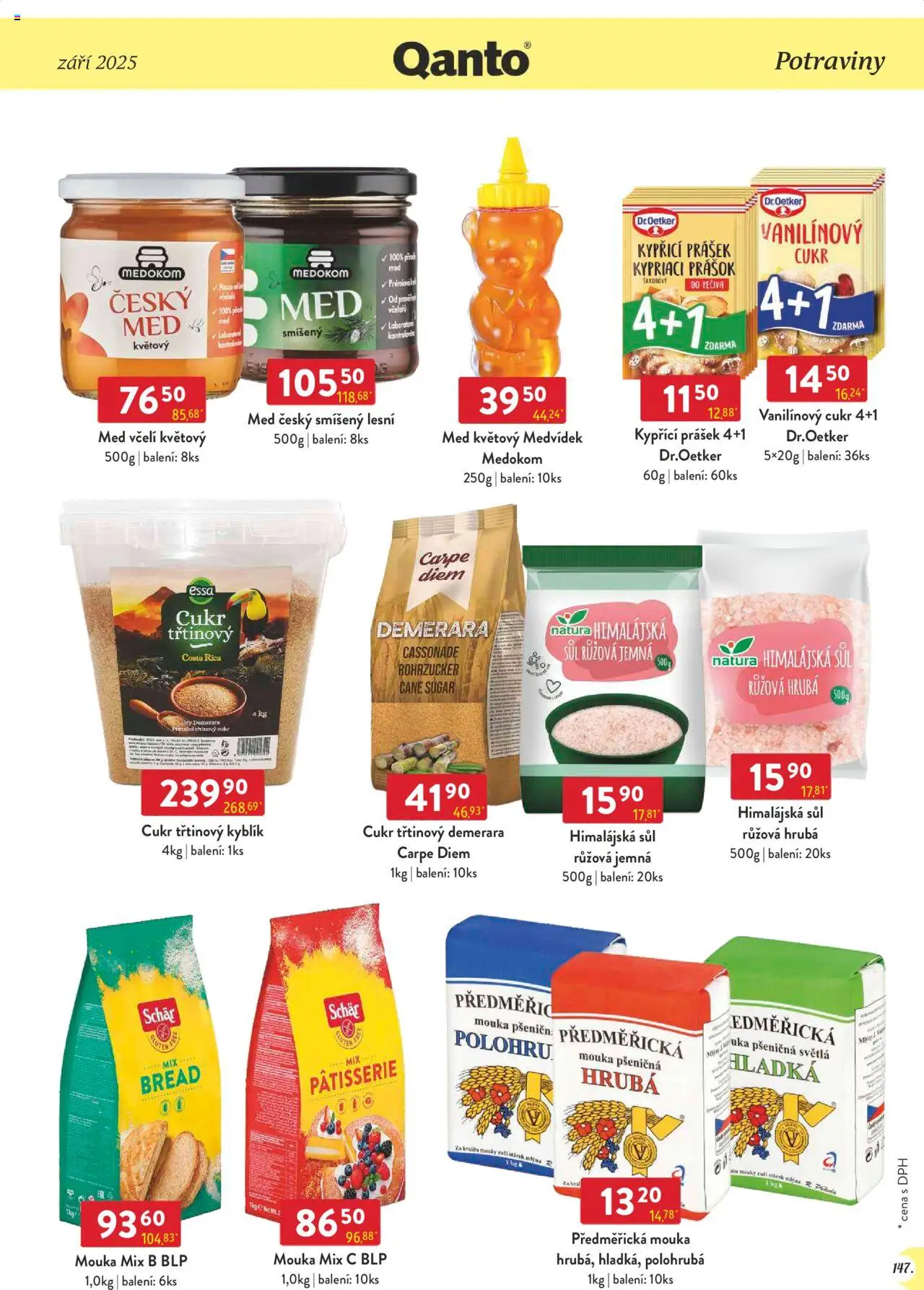 Astur & Qanto leták - Velkoobchod 09/2025 od 01.09.2025 | Strana: 147 | Produkty: Med, Předměřická mouka, Cukr, Potraviny