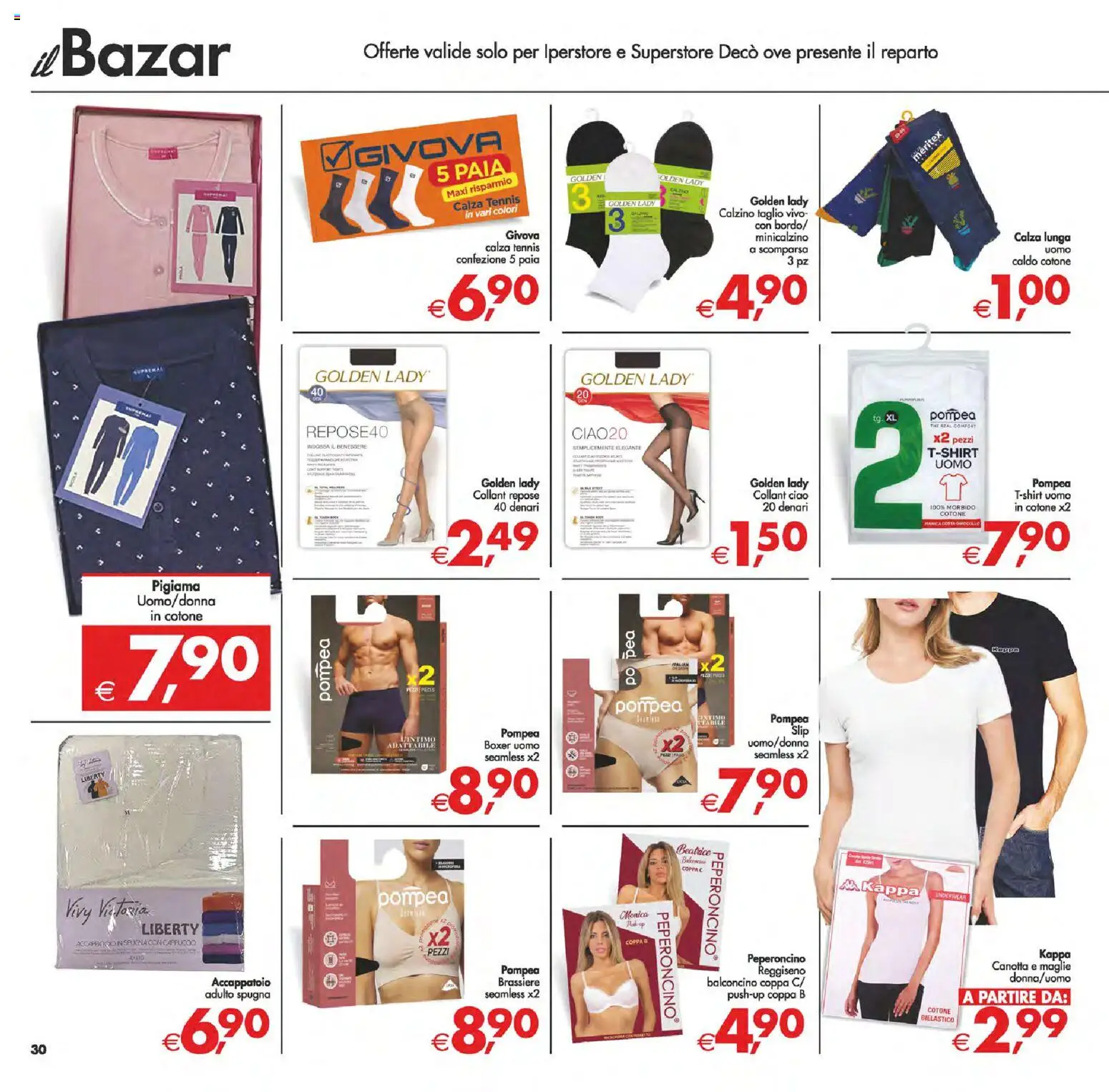 Volantino Decò del 24.02.2026 | Pagina: 39 | Prodotti: Accappatoio, Slip, Collant, The