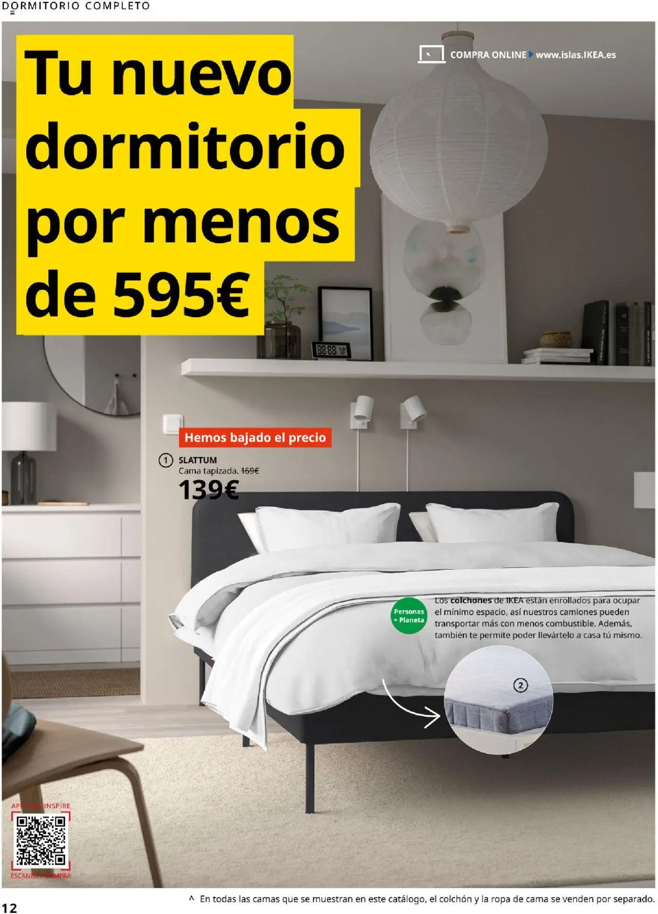 Catálogo IKEA Dormitorios │ válido desde el 04.02.2025 | Página: 12 | Productos: Té, Colchon, Ropa, Cama