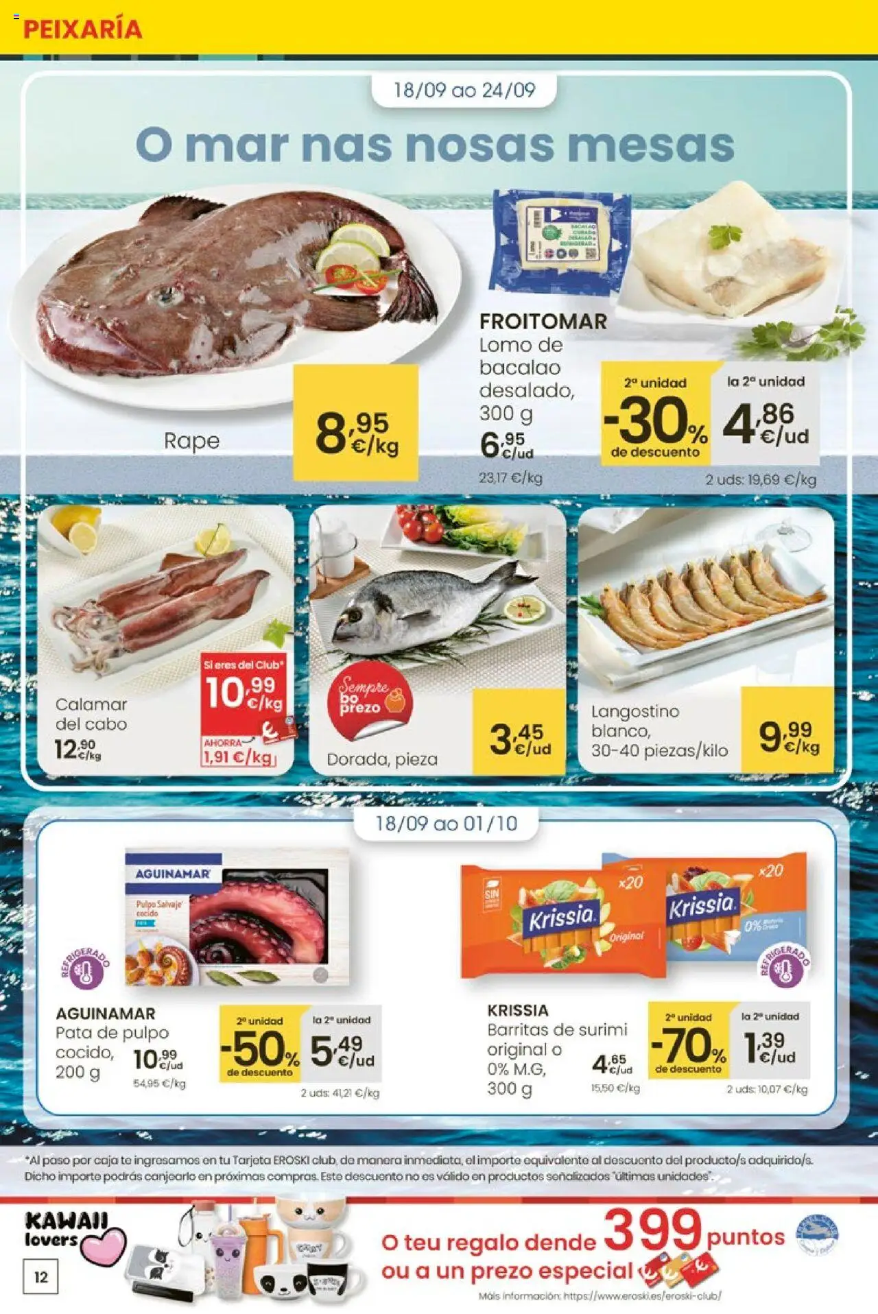 Eroski - Ofertón Center │ válido desde el 18.09.2025 | Página: 12 | Productos: Té, Caja, Langostino