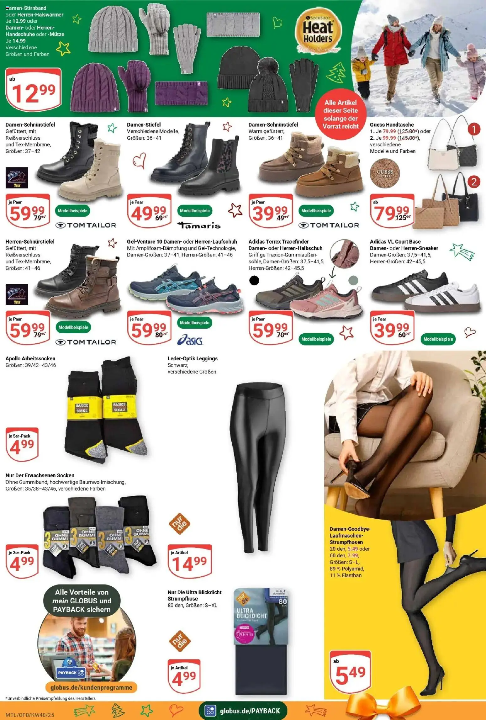 Globus prospekt Maintal-Dörnigheim	 – gültig ab 23.11.2025 | Seite: 29 | Produkte: Socken, Leggings, Handtasche, Handschuhe