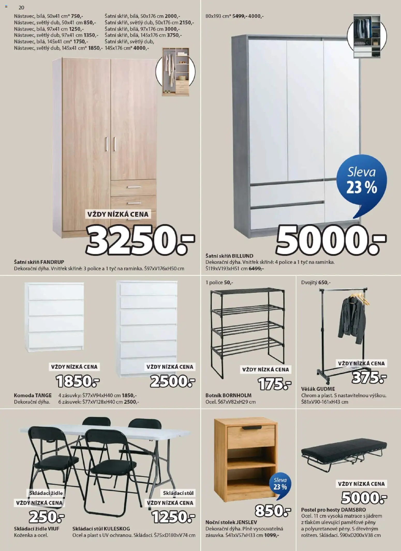 JYSK leták - Sleva od 11.12.2025 | Strana: 20 | Produkty: Postel pro hosty, Postel, Noční stolek, Stolek