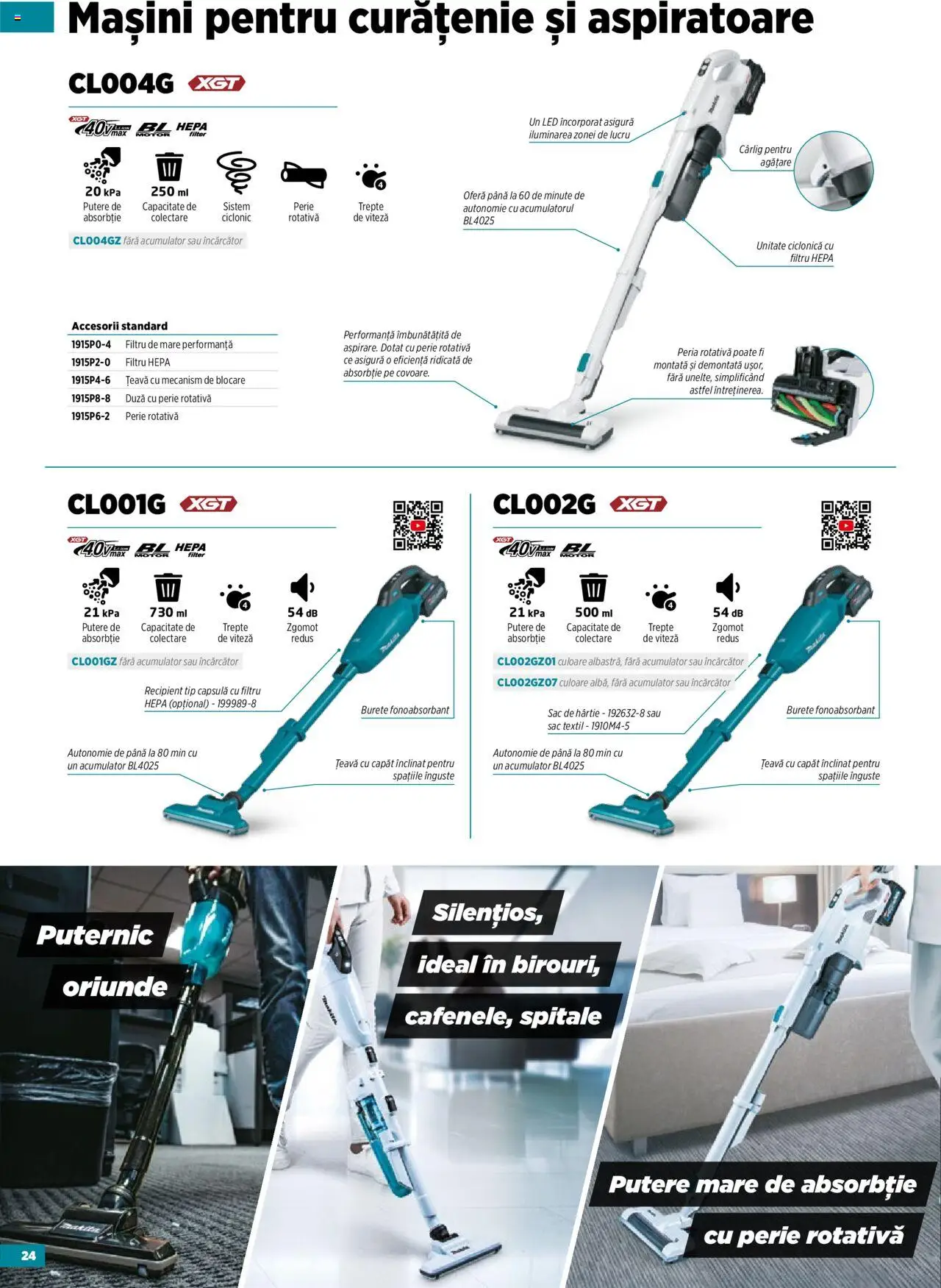 Noul catalog Makita – valabil de la 14.05.2025 | Pagină: 24 | Produse: Încărcător, Perie rotativă, Babak, Țeavă