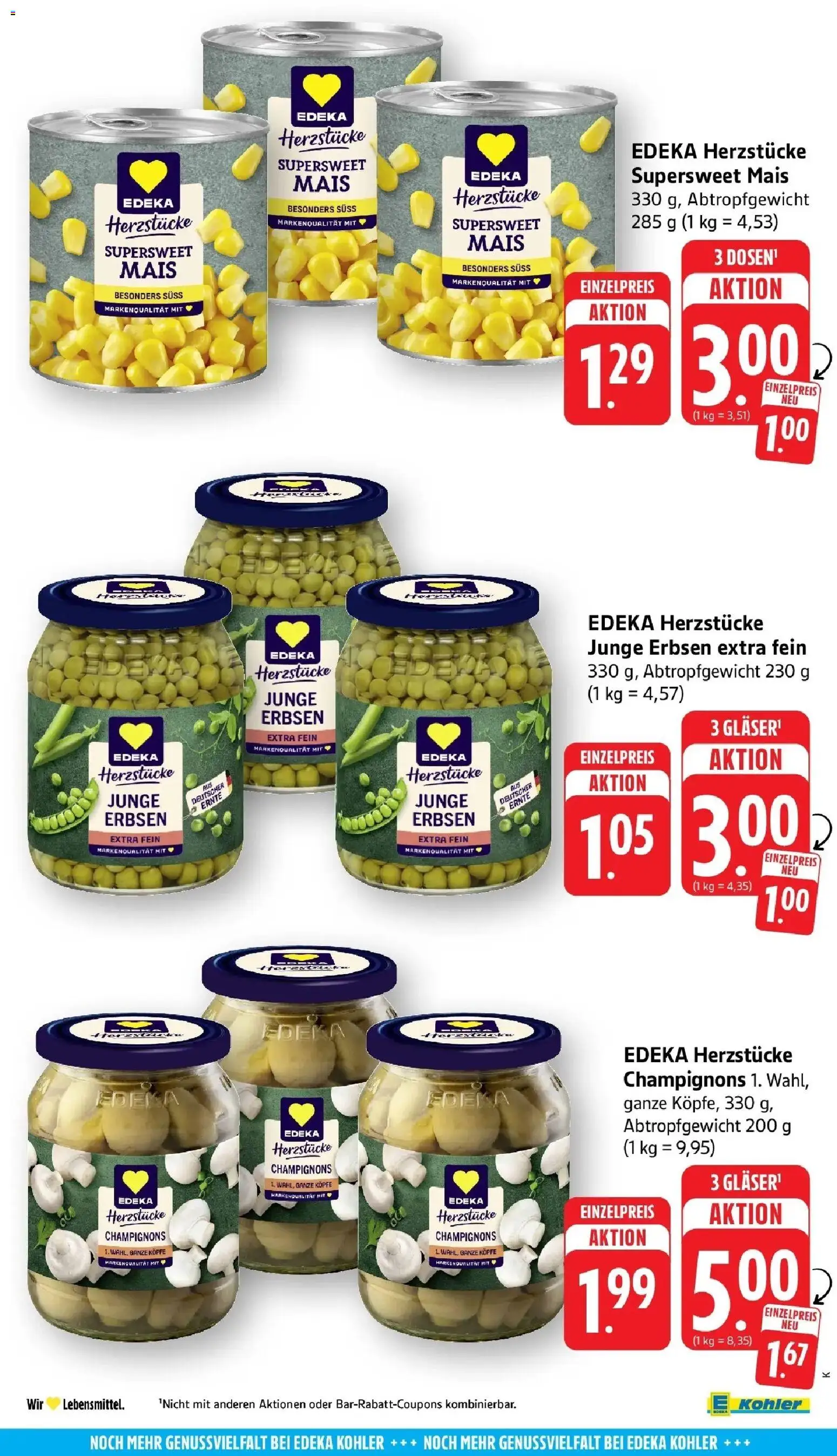 Angebote – gültig ab 16.03.2026 | Seite: 55 | Produkte: Champignons, Erbsen