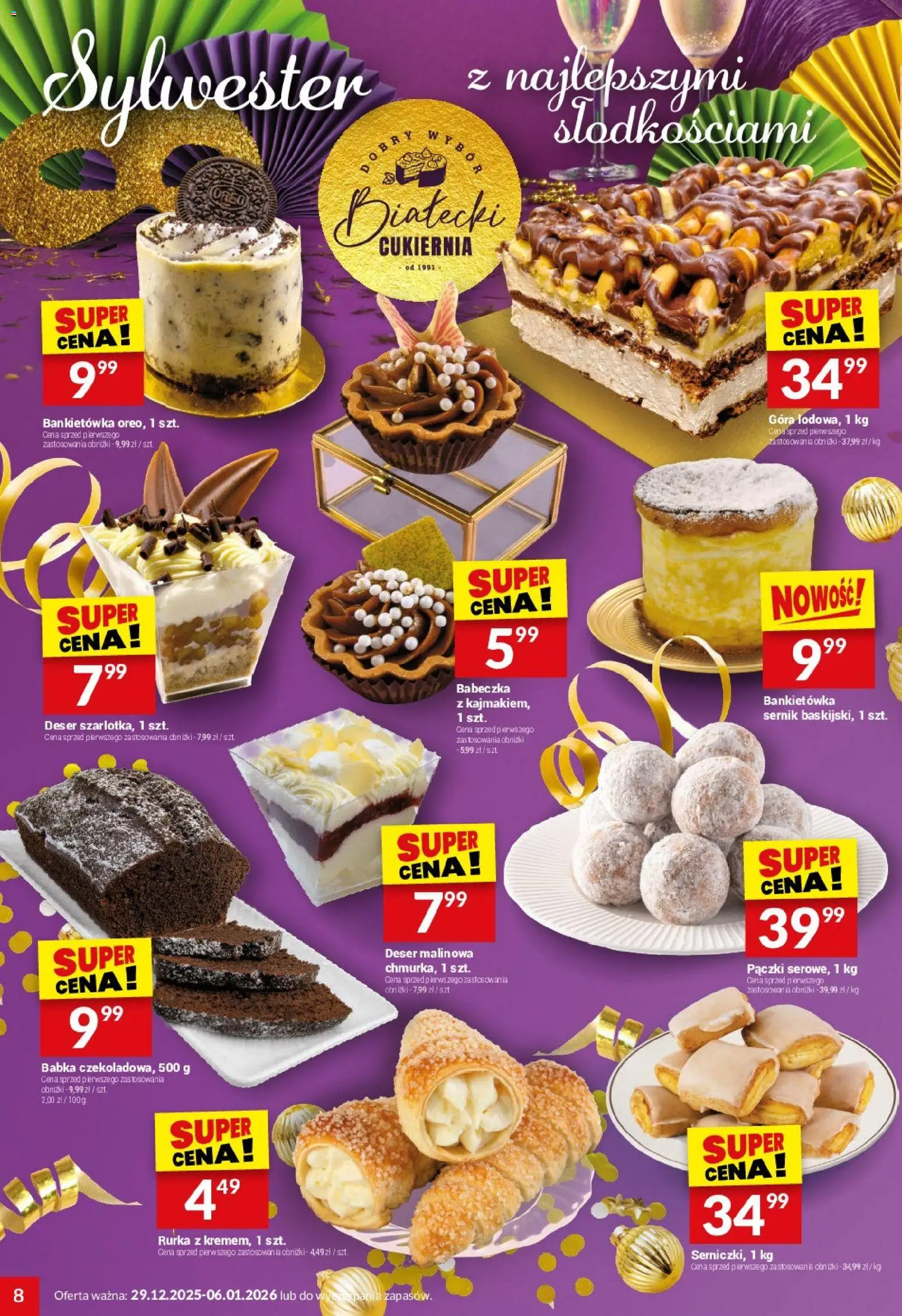 Twój Market Gazetka od 29.12.2025 | Strona: 8 | Produkty: Pączki, Babka