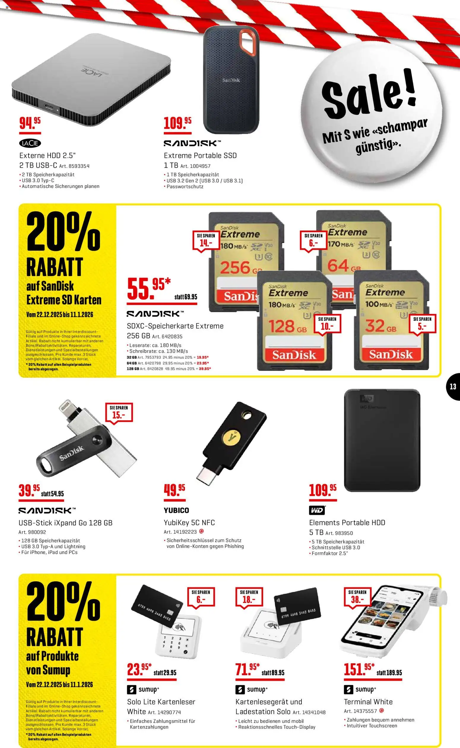 Interdiscount Aktionen – gültig ab 22.12.2025 | Seite: 13 | Produkte: Ipad, Usb