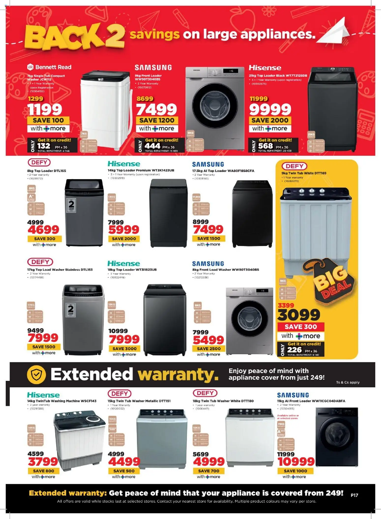 New HiFi Corp catalogue – valid from 04.02.2026 | Page: 17 | Products: Cover, Washing machine