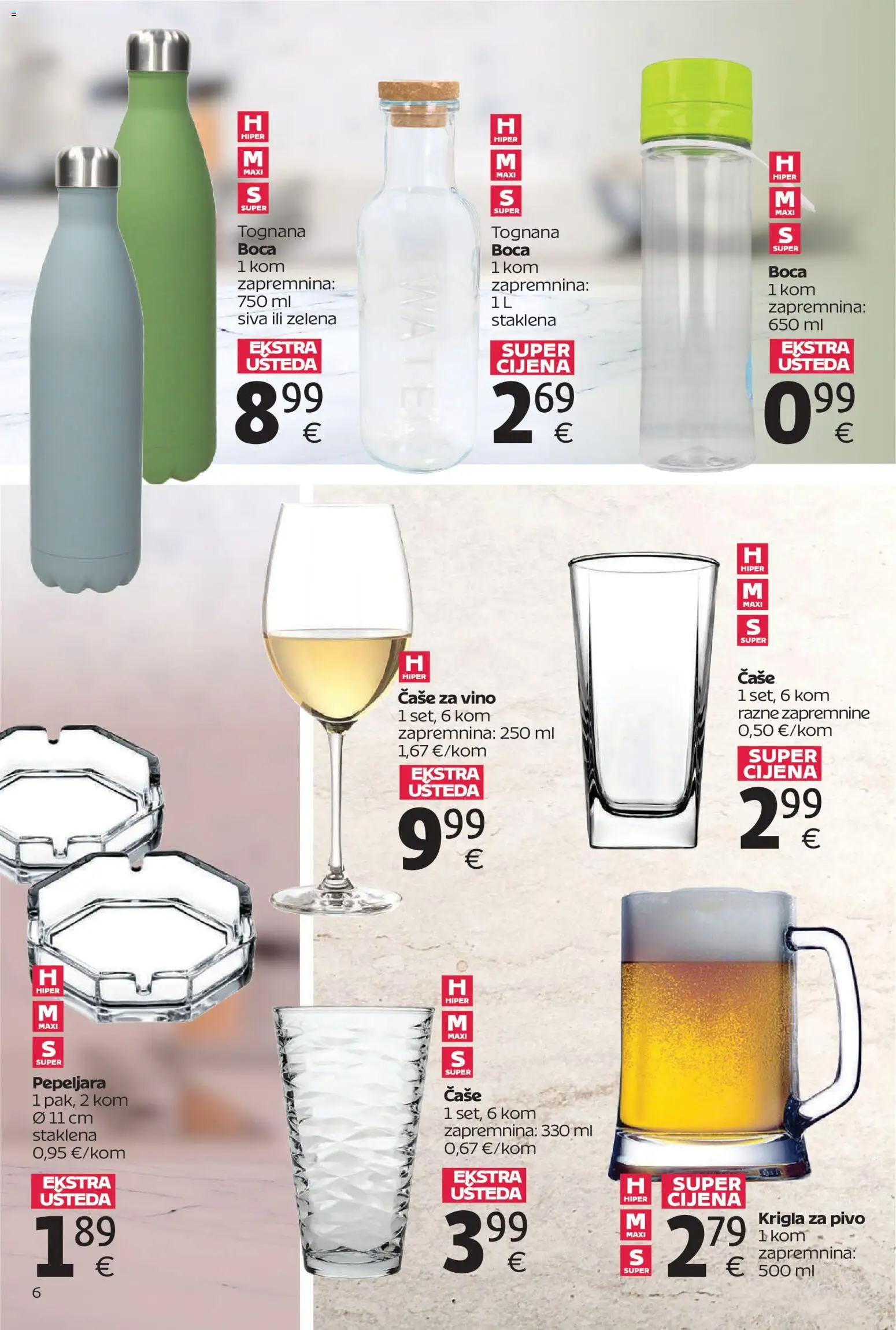 Tommy katalog | vrijedi od 13.04.2026 | Stranica: 6 | Proizvodi: Tognana, Vino, Čaše, Pepeljara