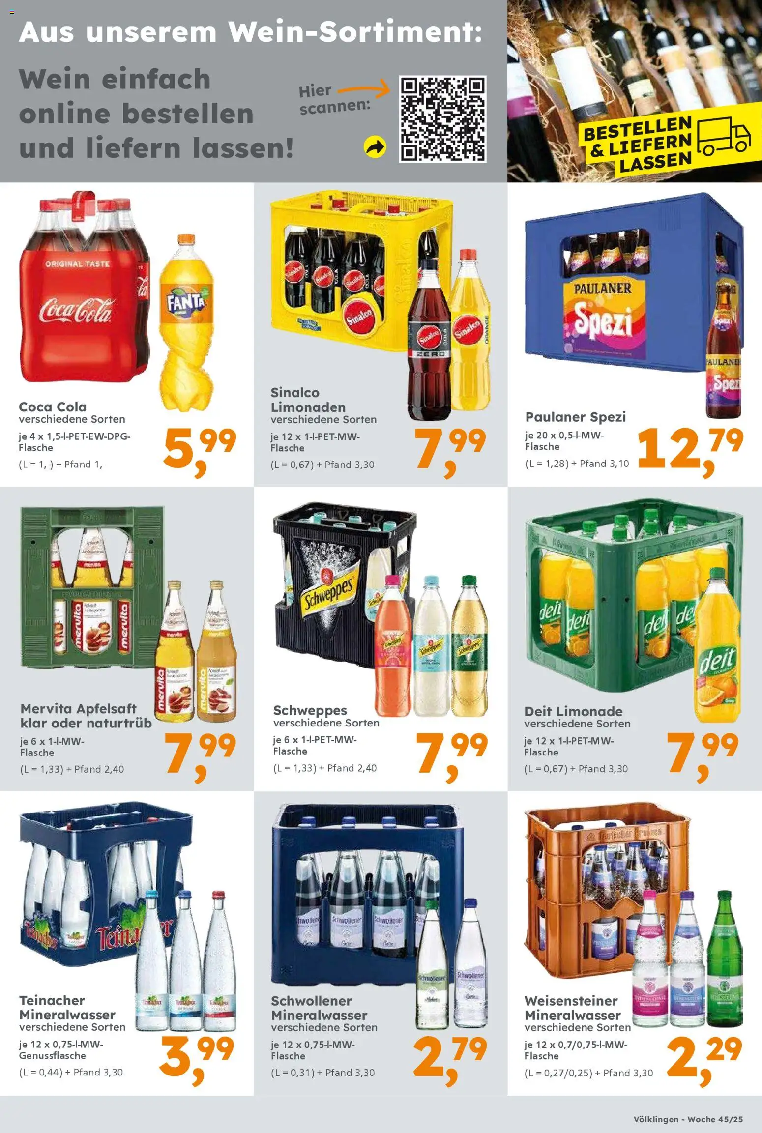 Globus Baumarkt - Saarland – gültig ab 03.11.2025 | Seite: 17 | Produkte: Coca cola, Cola, Schweppes, Wein
