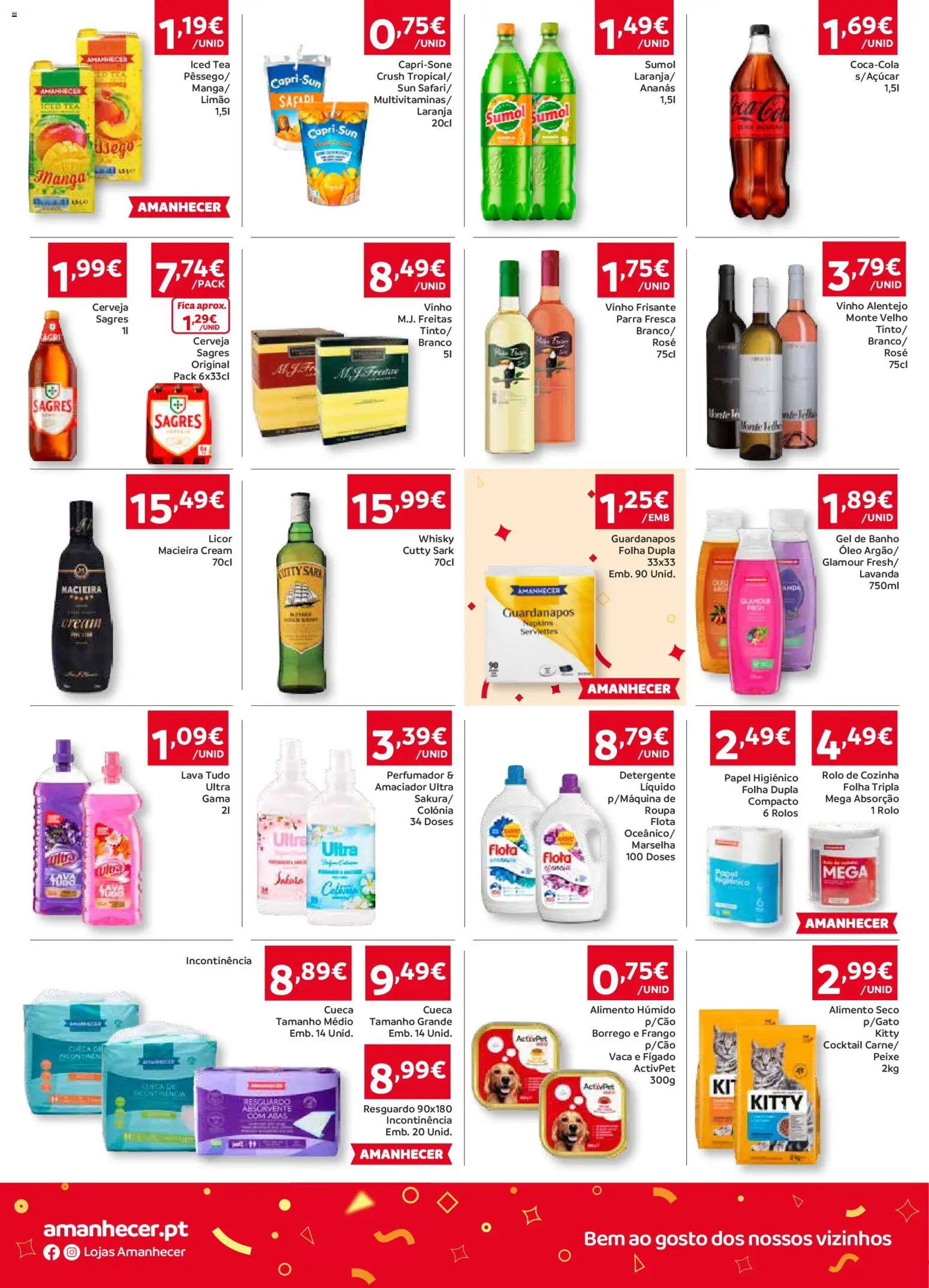 Amanhecer Folheto Madeira │ válido de 09.04.2026 | Página: 4 | Produtos: Papel higiénico, Licor, Banho, Vinho