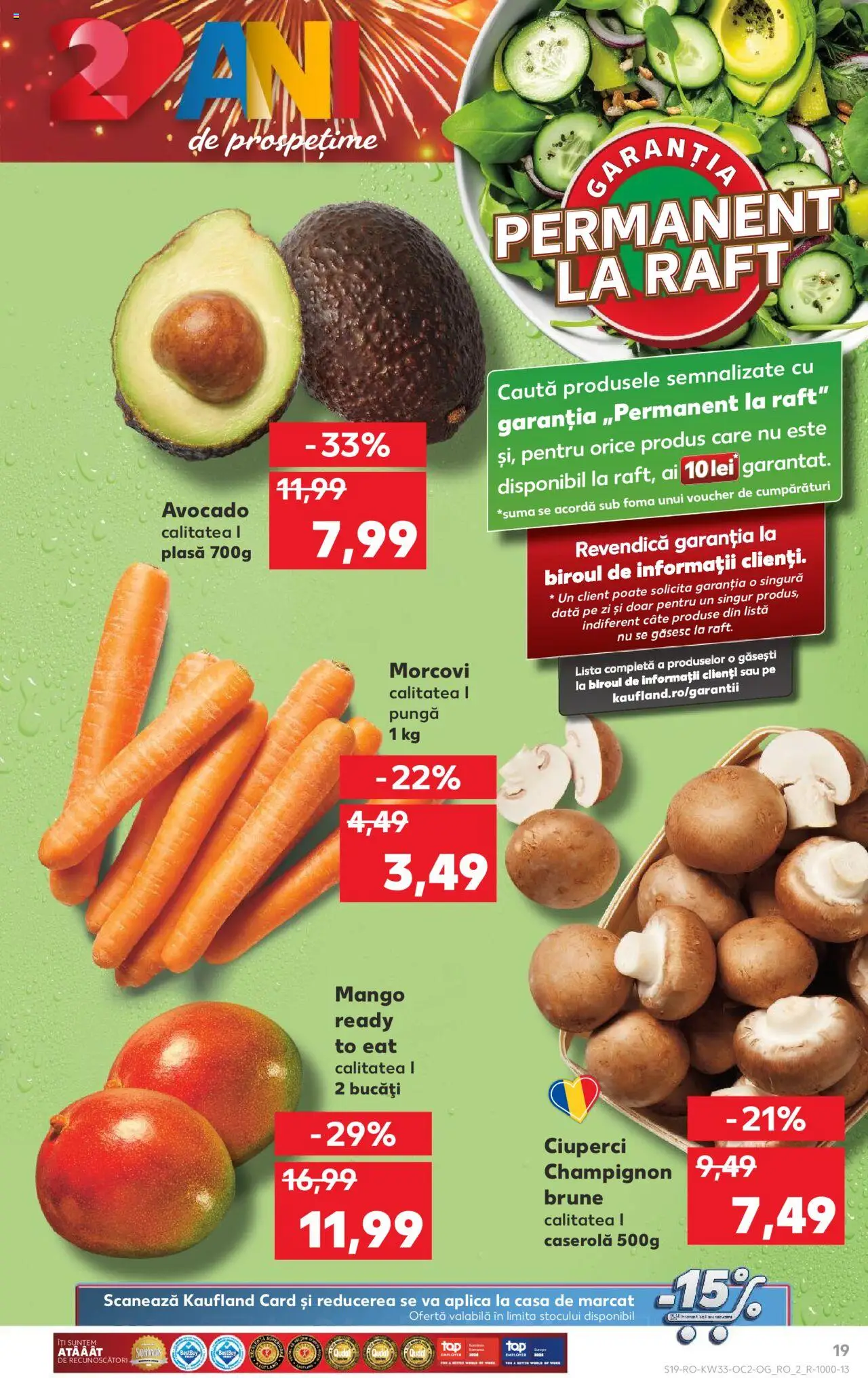 Kaufland RO akciós ujság - amely érvényes a következő dátumtól: 13.08.2025 | Oldal: 19 | Termékek: Mangó