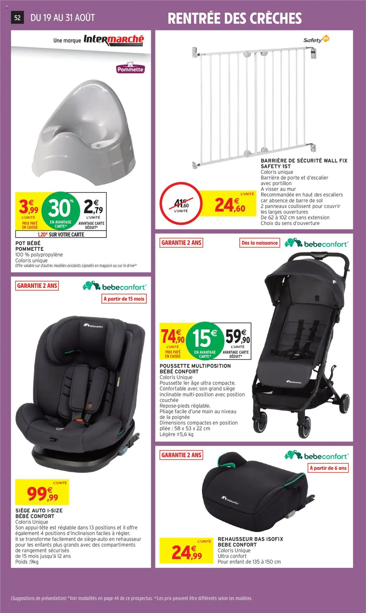  | Page: 52 | Produits: Poids, Porte, Barrière de sécurité, Siège auto
