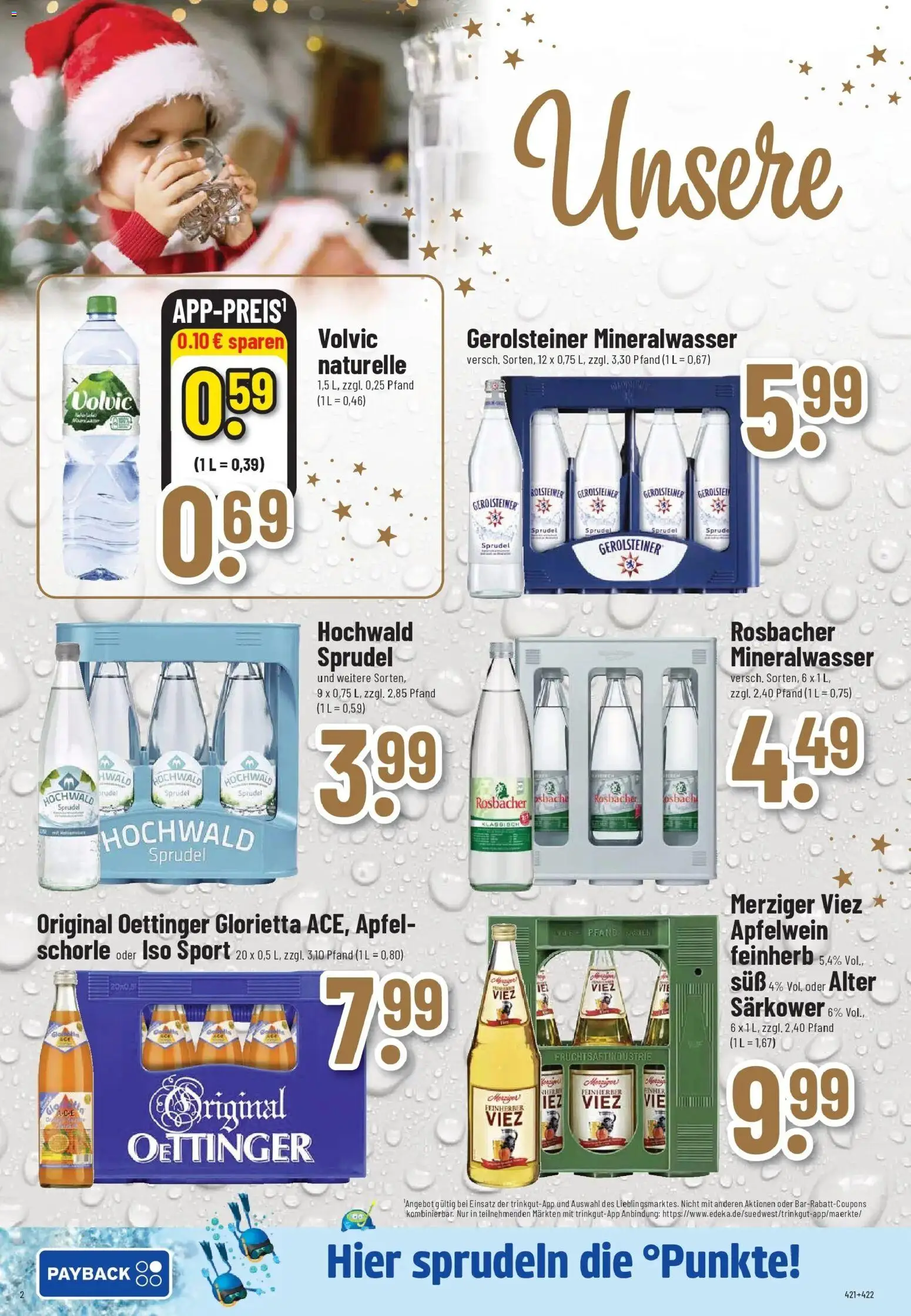Trinkgut - trinkgut: Wochenangebote – gültig ab 07.12.2025 | Seite: 2 | Produkte: Äpfel, Oettinger, Mineralwasser, Gerolsteiner