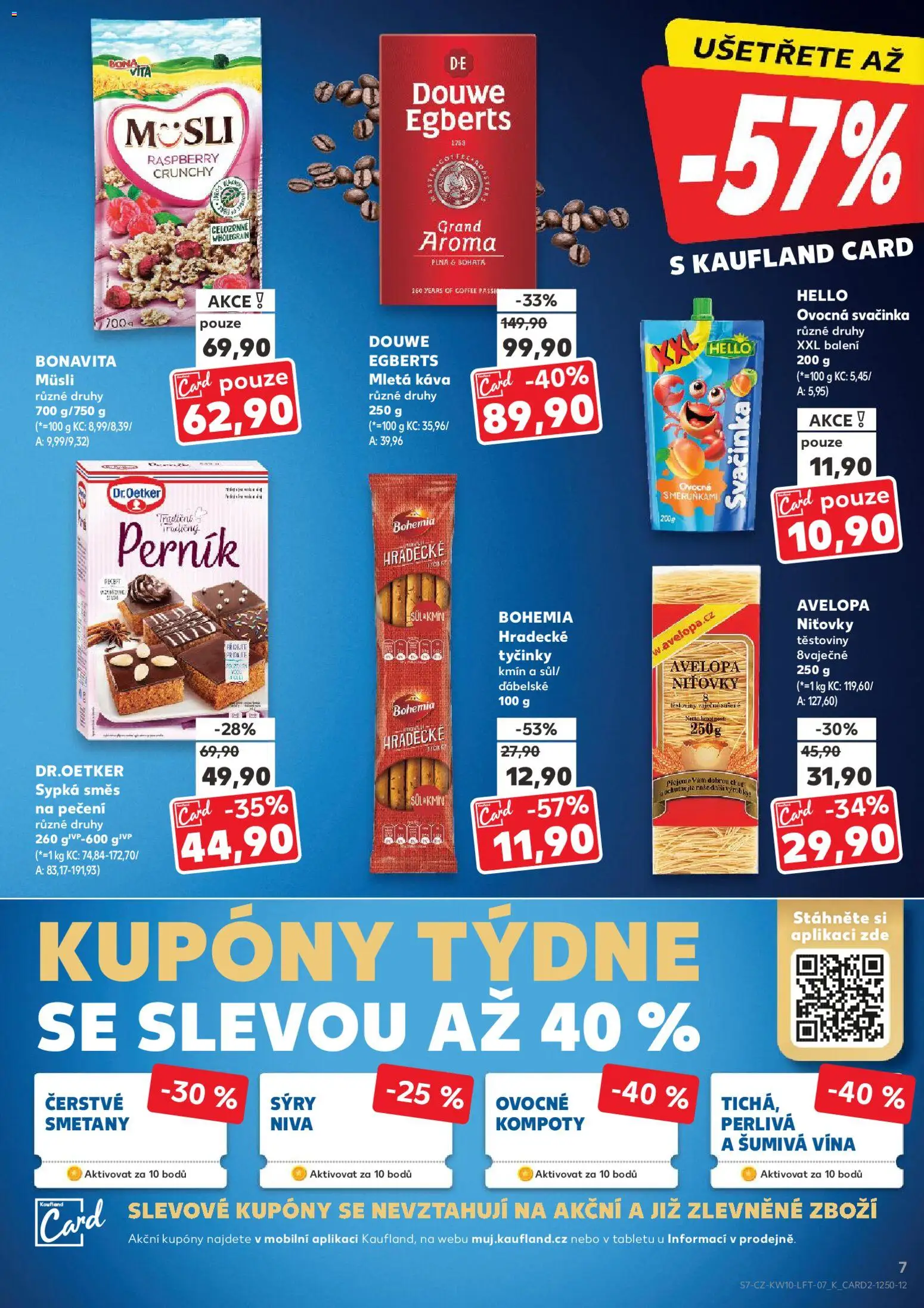 Kaufland leták od 04.03.2026 | Strana: 7 | Produkty: Těstoviny, Perník, Douwe Egberts, Mletá káva
