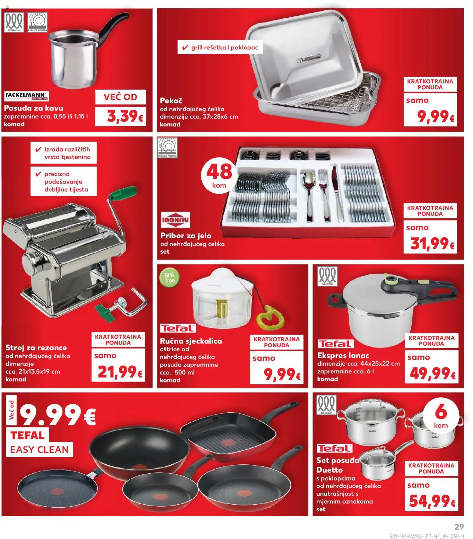 Kaufland katalog | vrijedi od 07.01.2026 | Stranica: 29 | Proizvodi: Perilica posuđa, Tjestenina, Pan, Pribor za jelo